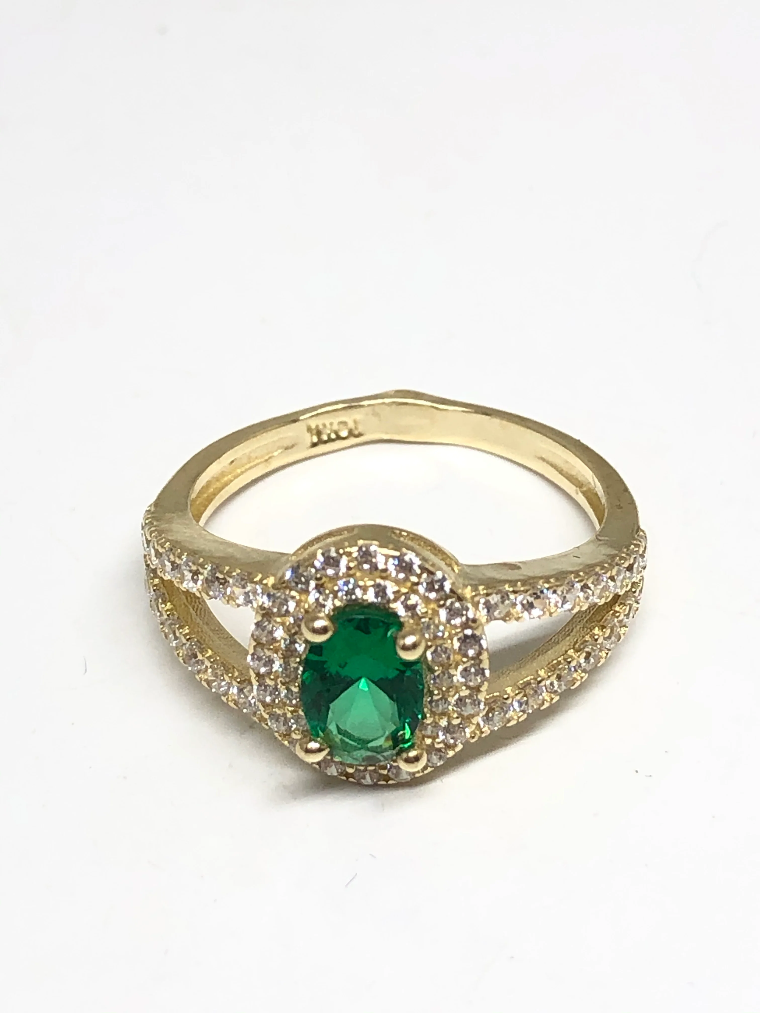 10k Solid Gold Yellow Gold Bright CZ Ring - Image 5