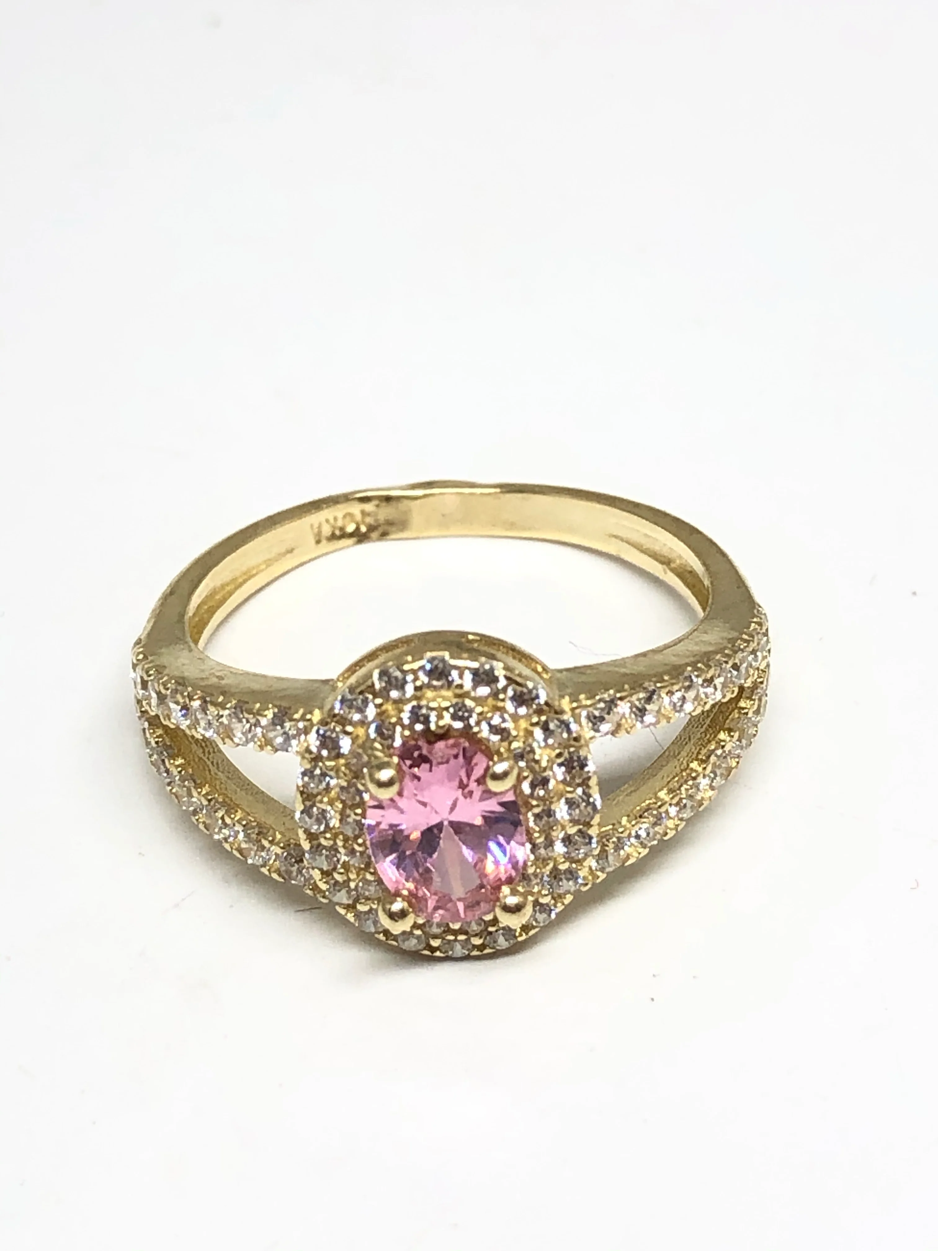 10k Solid Gold Yellow Gold Bright CZ Ring - Image 6