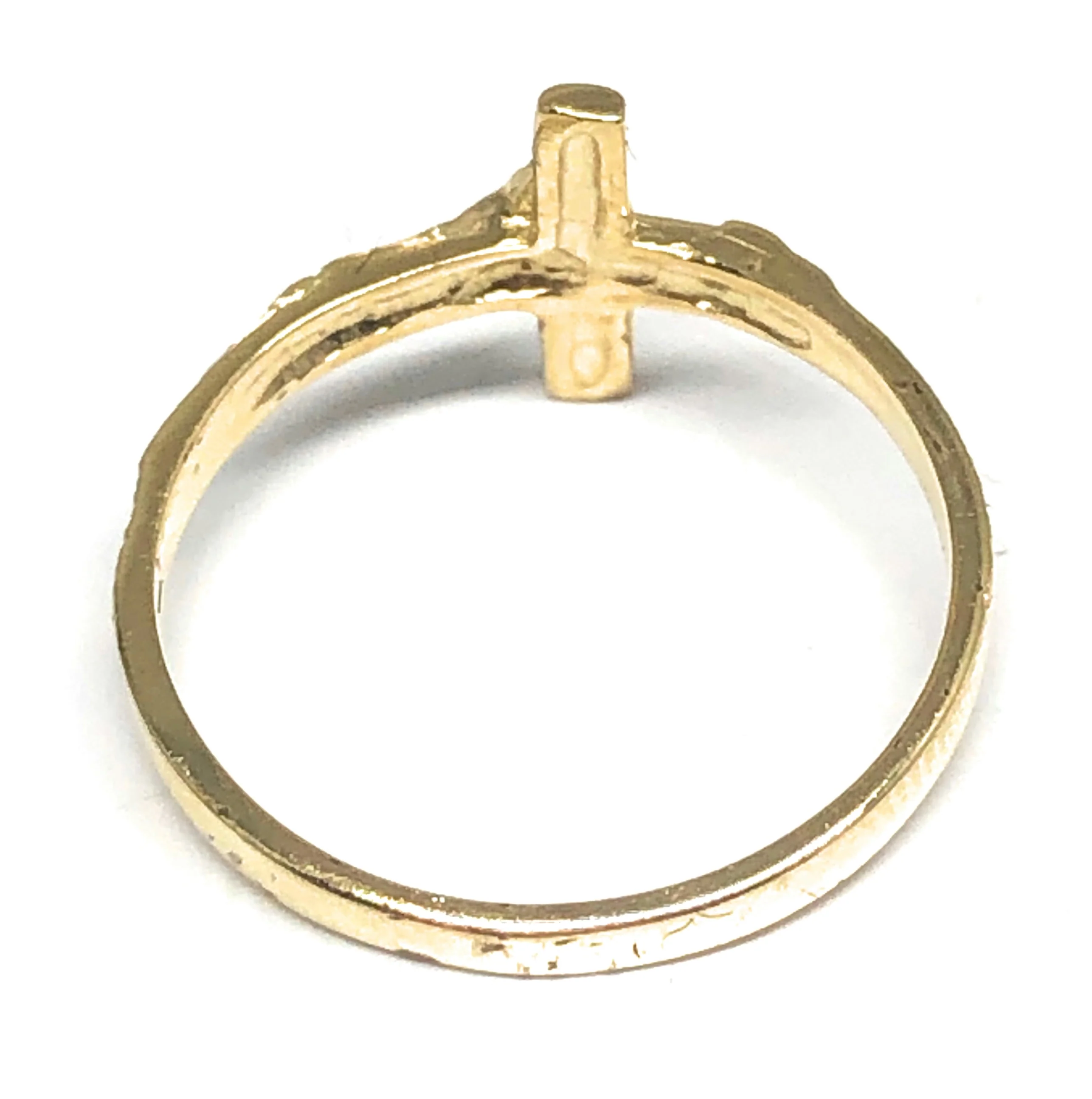 10k Solid Gold Yellow Jesus Cross Crucifix Ring (FC 132) - Image 6