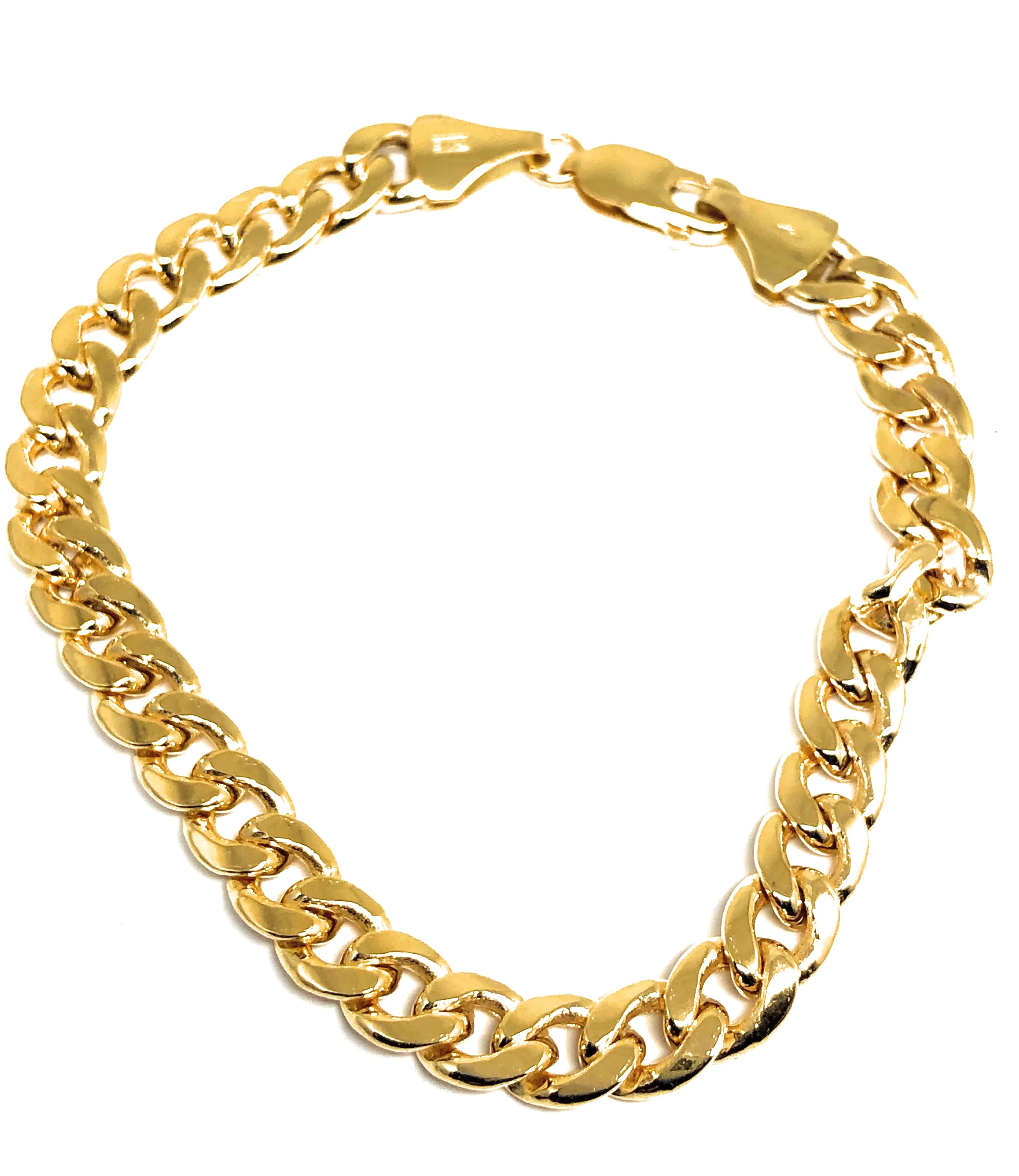 10k Solid Gold Yellow Miami Cuban Link Brracelet 8 inch 6-7mm Width - Image 3