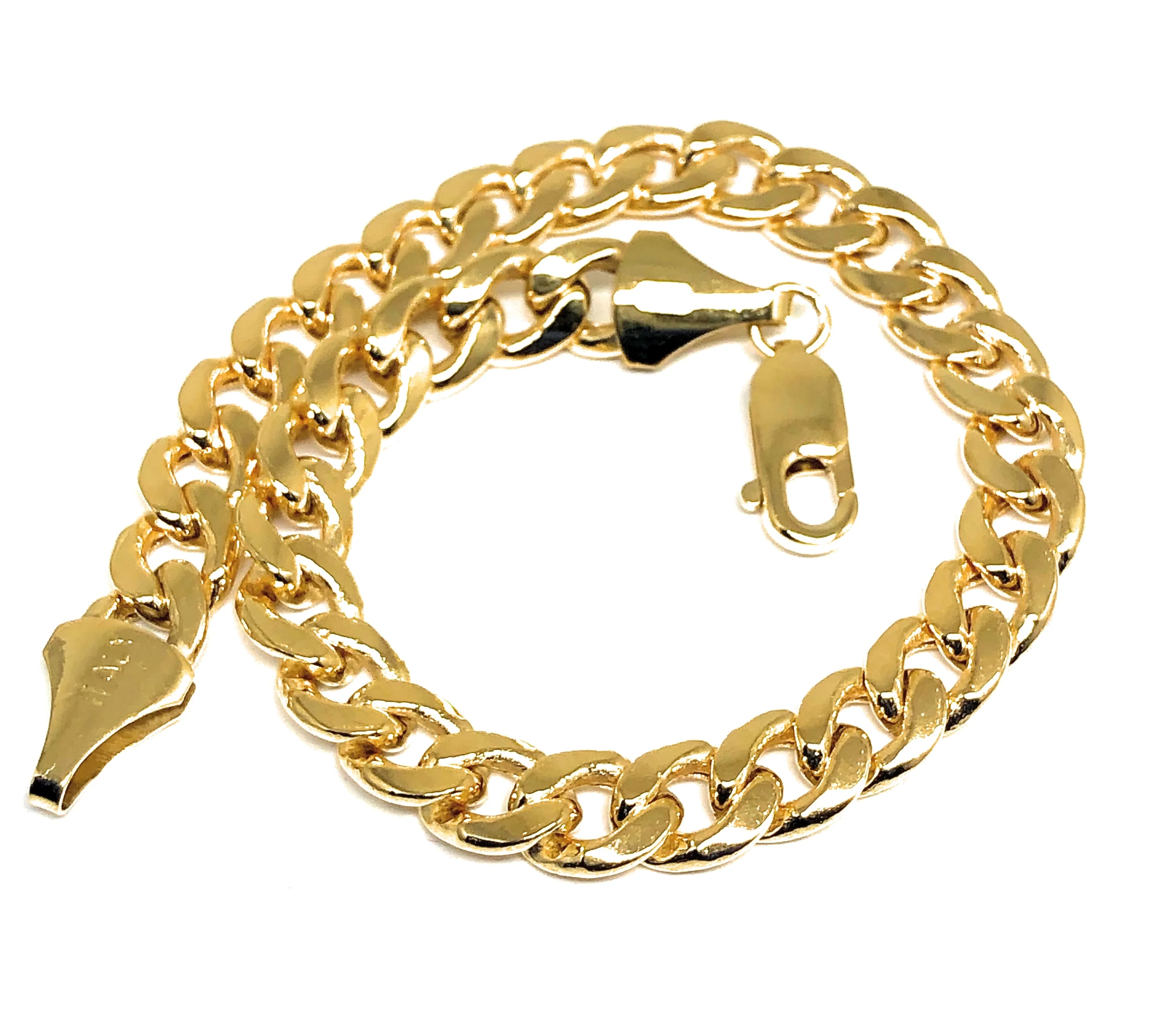 10k Solid Gold Yellow Miami Cuban Link Brracelet 8 inch 6-7mm Width - Image 4