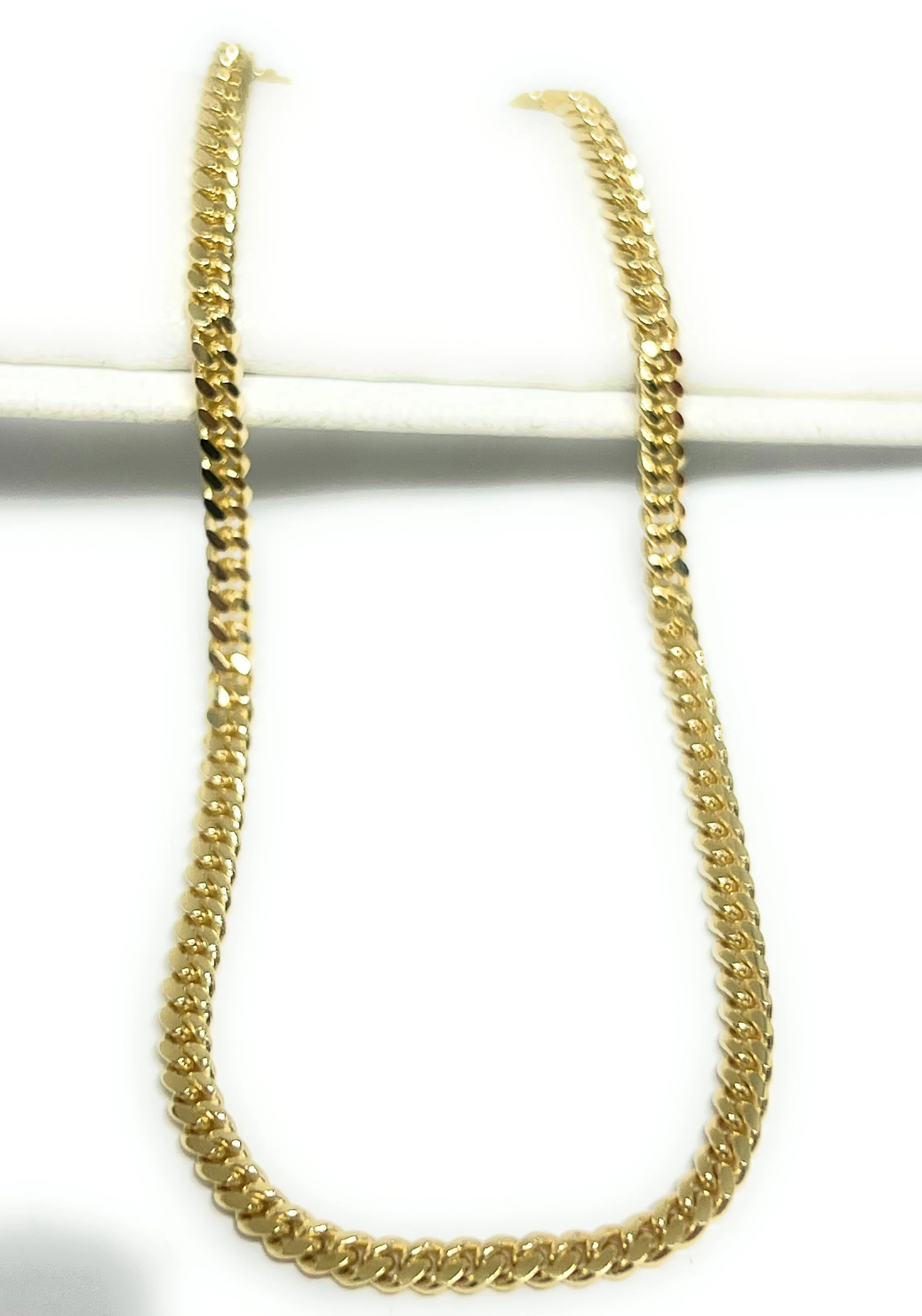 10k Solid Gold Yellow Miami Cuban Link 7-8 INCH 3MM Brracelet (FULL SOLID STYLE) - Image 4