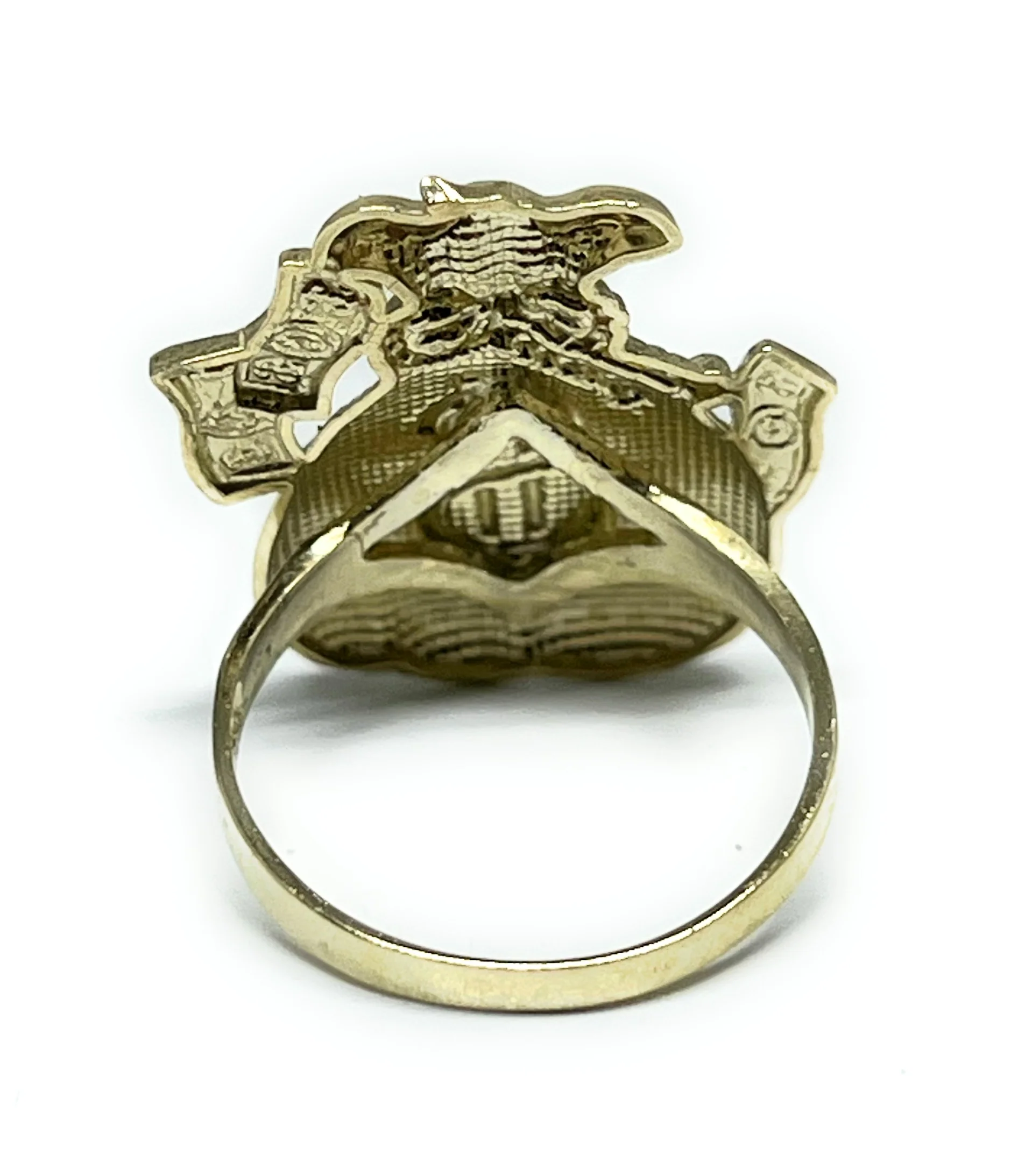 10k Solid Gold Yellow MONEY BAG DOLLARS RING - Image 3