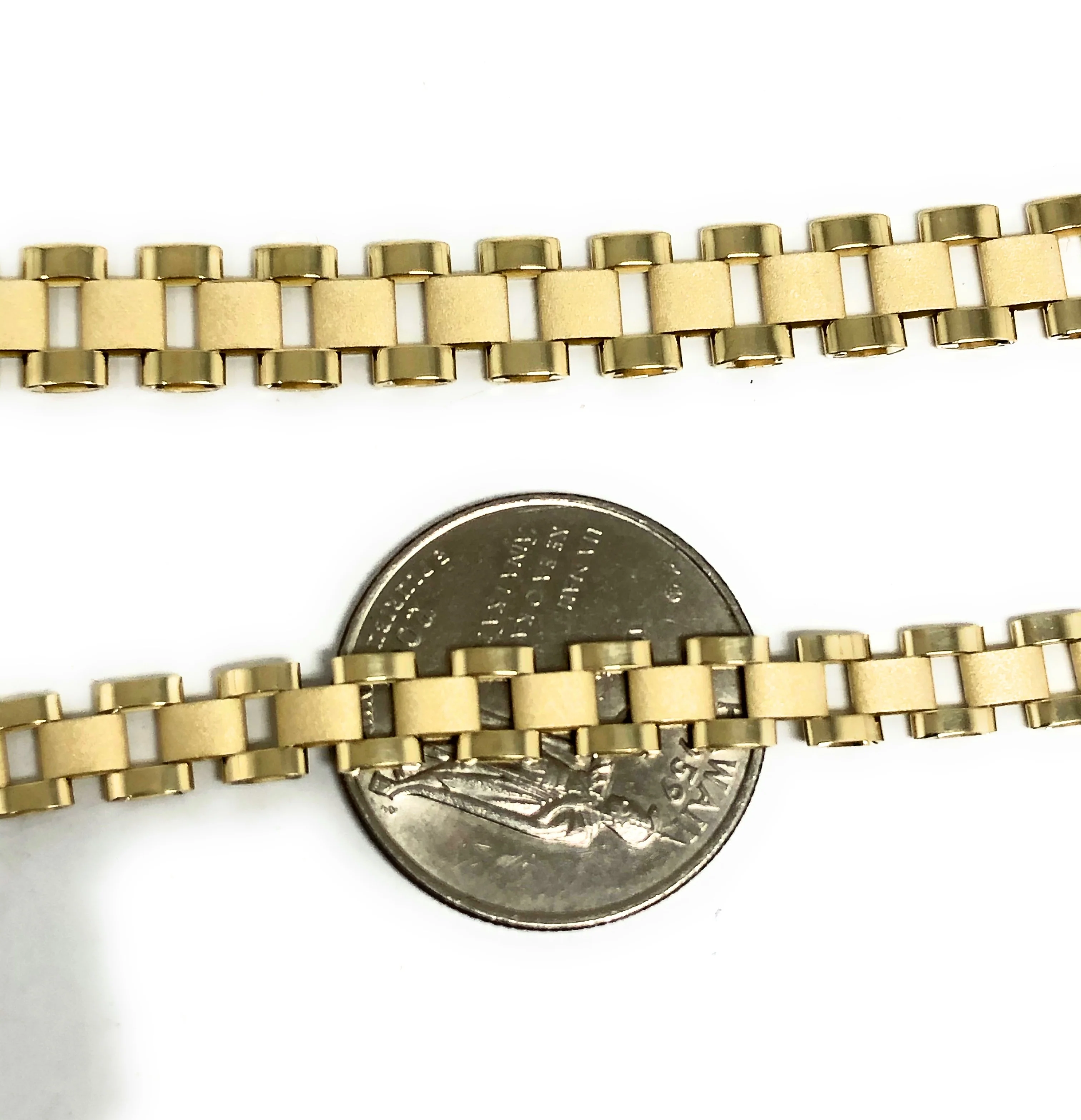 10k Solid Gold Yellow Jubilee Oyster "ROLEX" Style Brracelet 7-8 inch 6-12mm (SEMI-HOLLOW STYLE) - Image 7