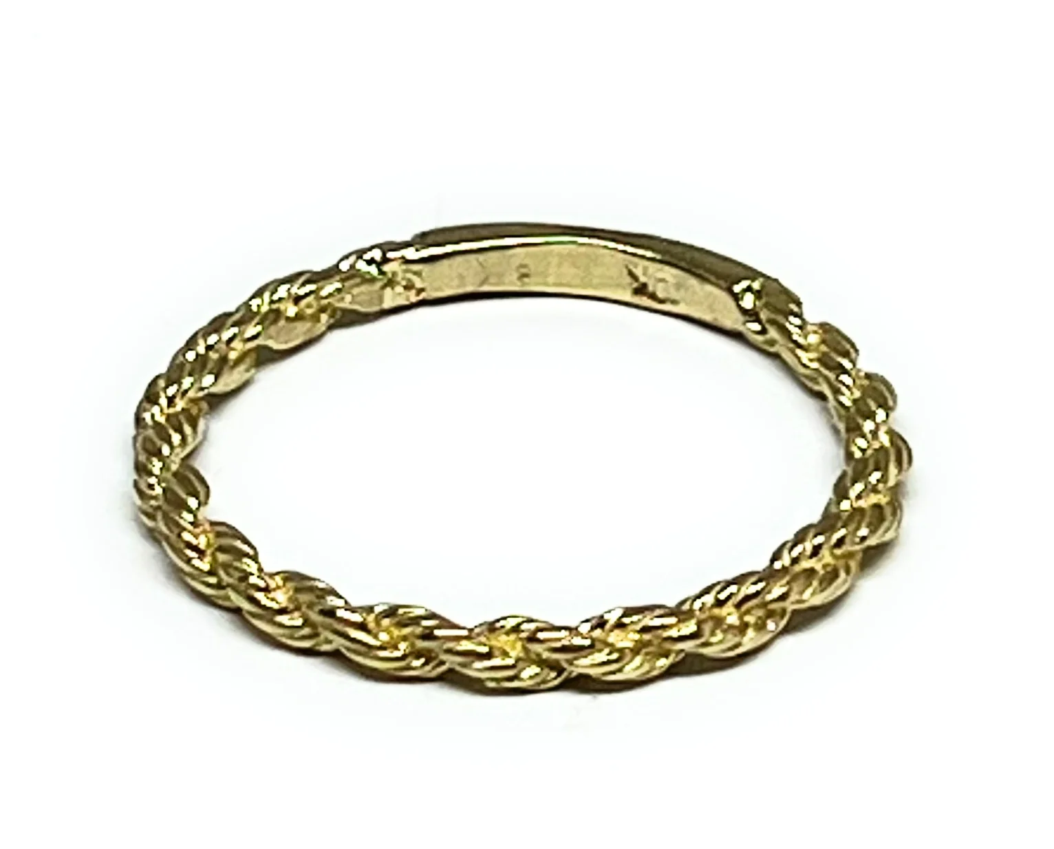 10k Solid Gold Yellow Rope Ring