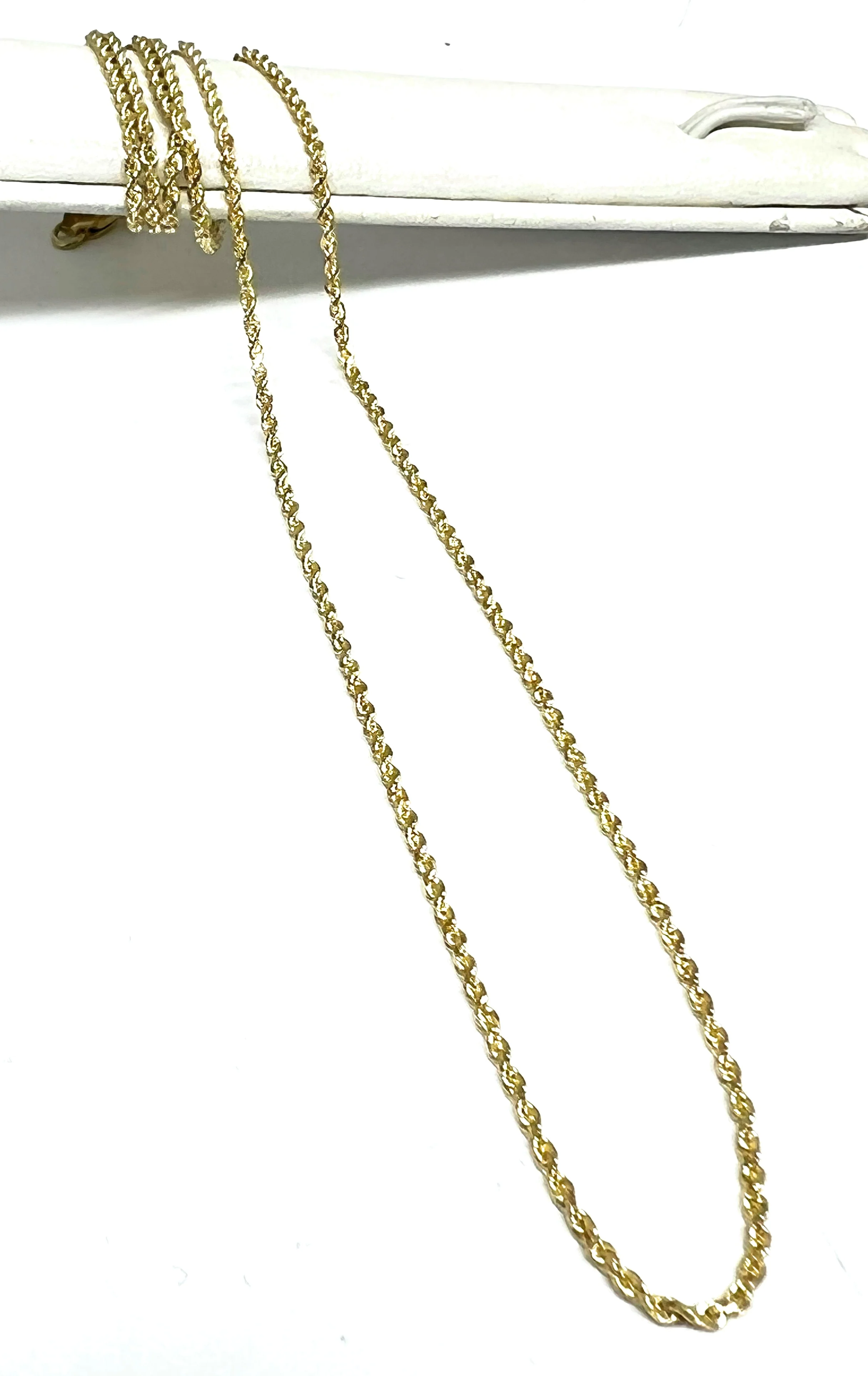10k Solid Gold Yellow Rope THIN Chain 18-24 inches 1.5mm (Full Solid Style) (3.5-4.7g) - Image 4