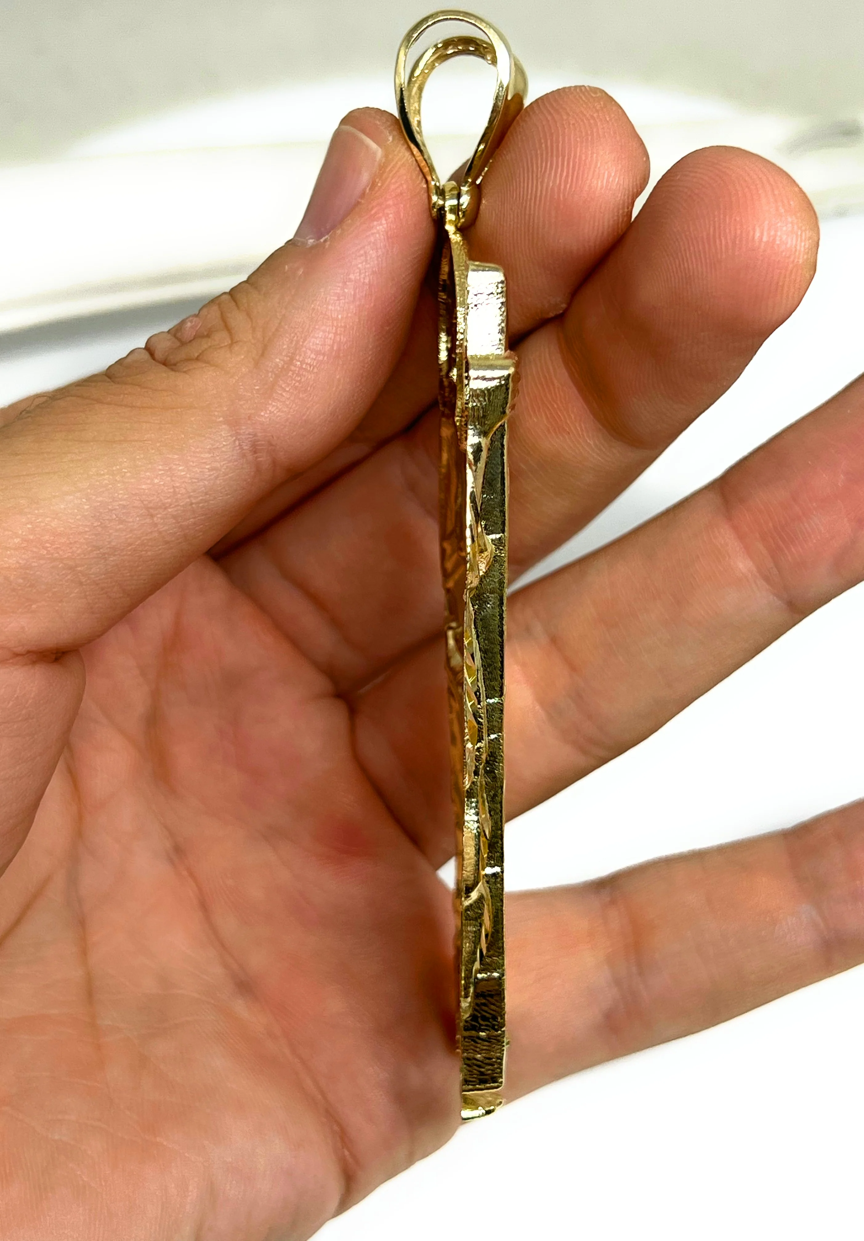 10k Solid Gold Yellow Saan Judas Saaint Jude BIG XXL Pendant Necklace (XXL) (20.7G) - Image 4
