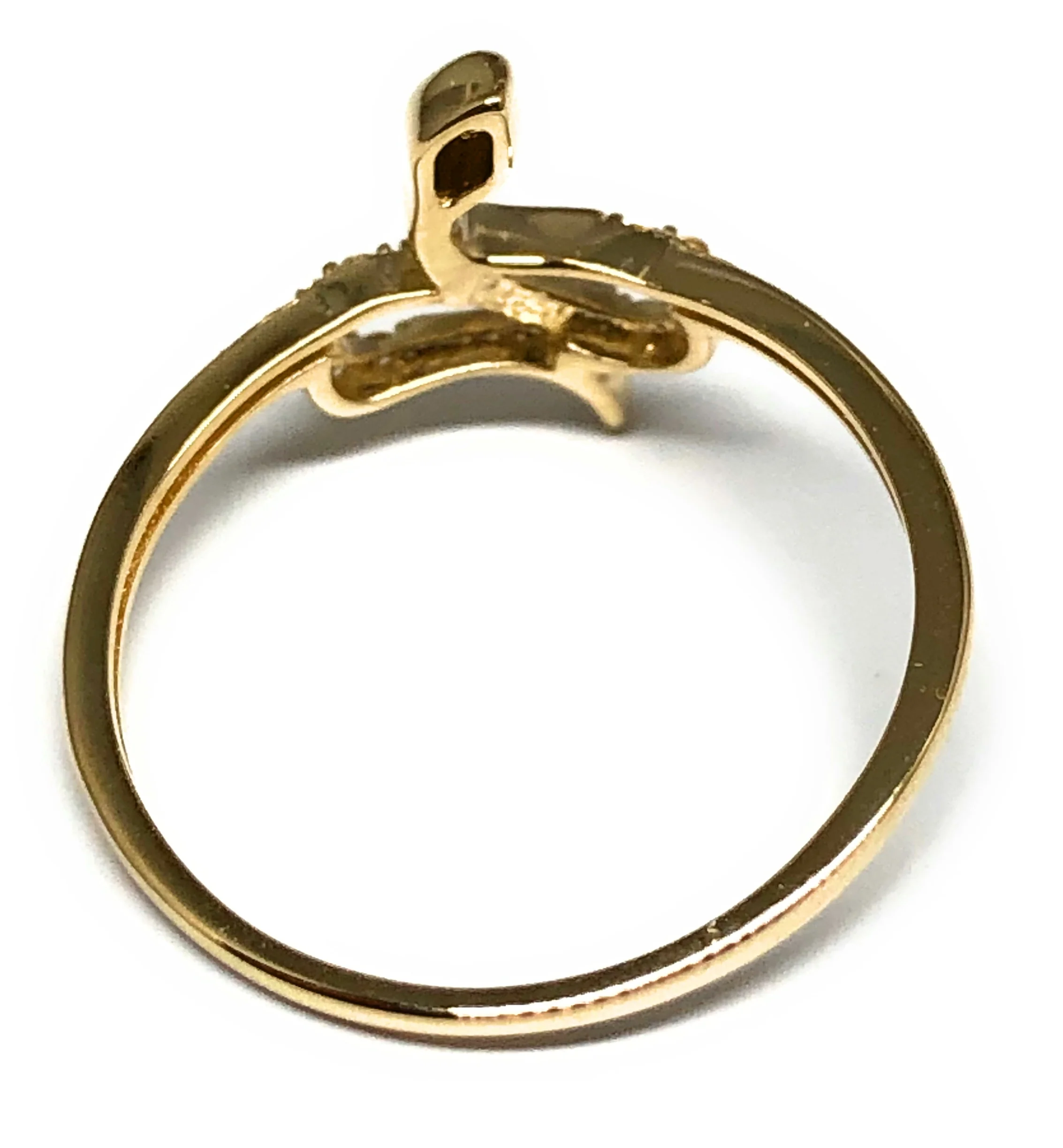 10k Solid Gold Yellow Snake CZ Ring (FC 93) - Image 3