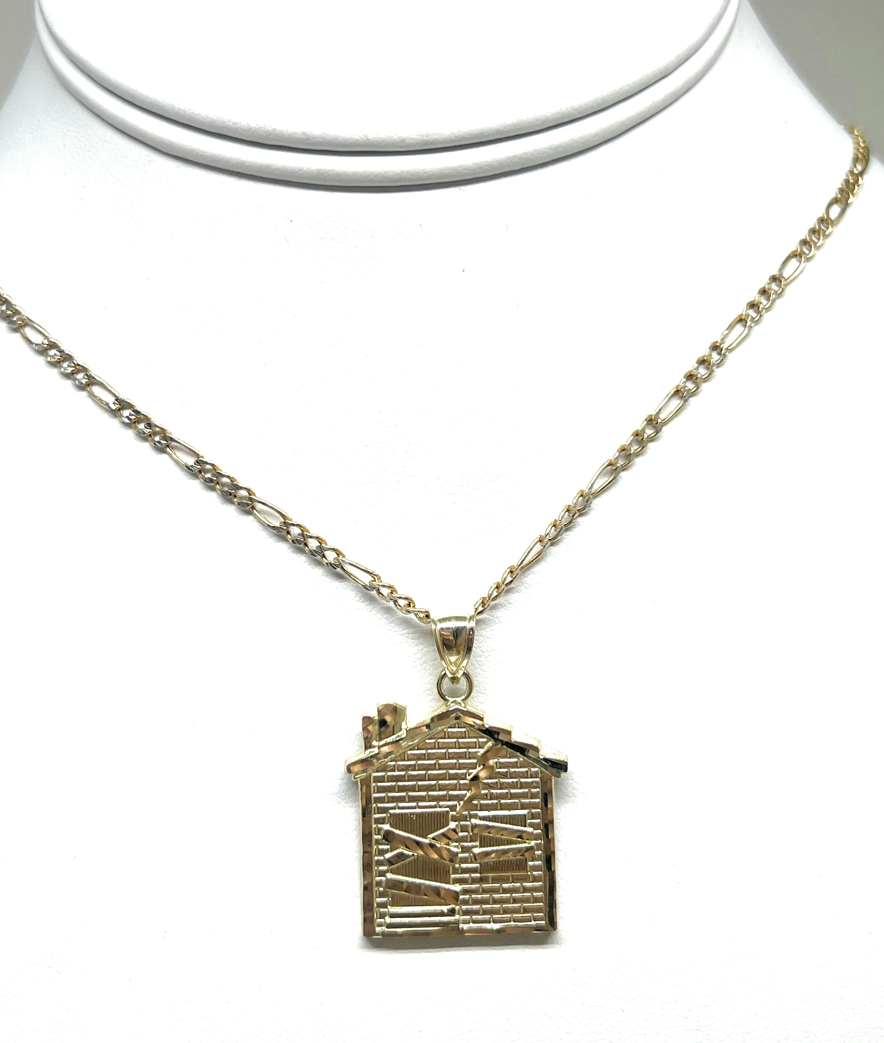 10k Solid Gold Yellow TRAP HOUSE PENDANT - Image 6
