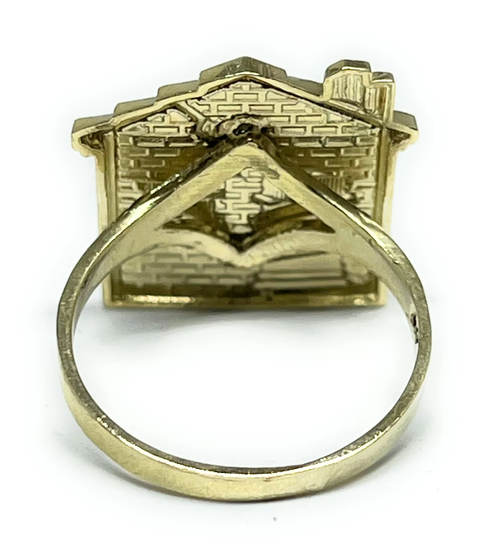 10k Solid Gold Yellow TRAP HOUSE RING - Image 3