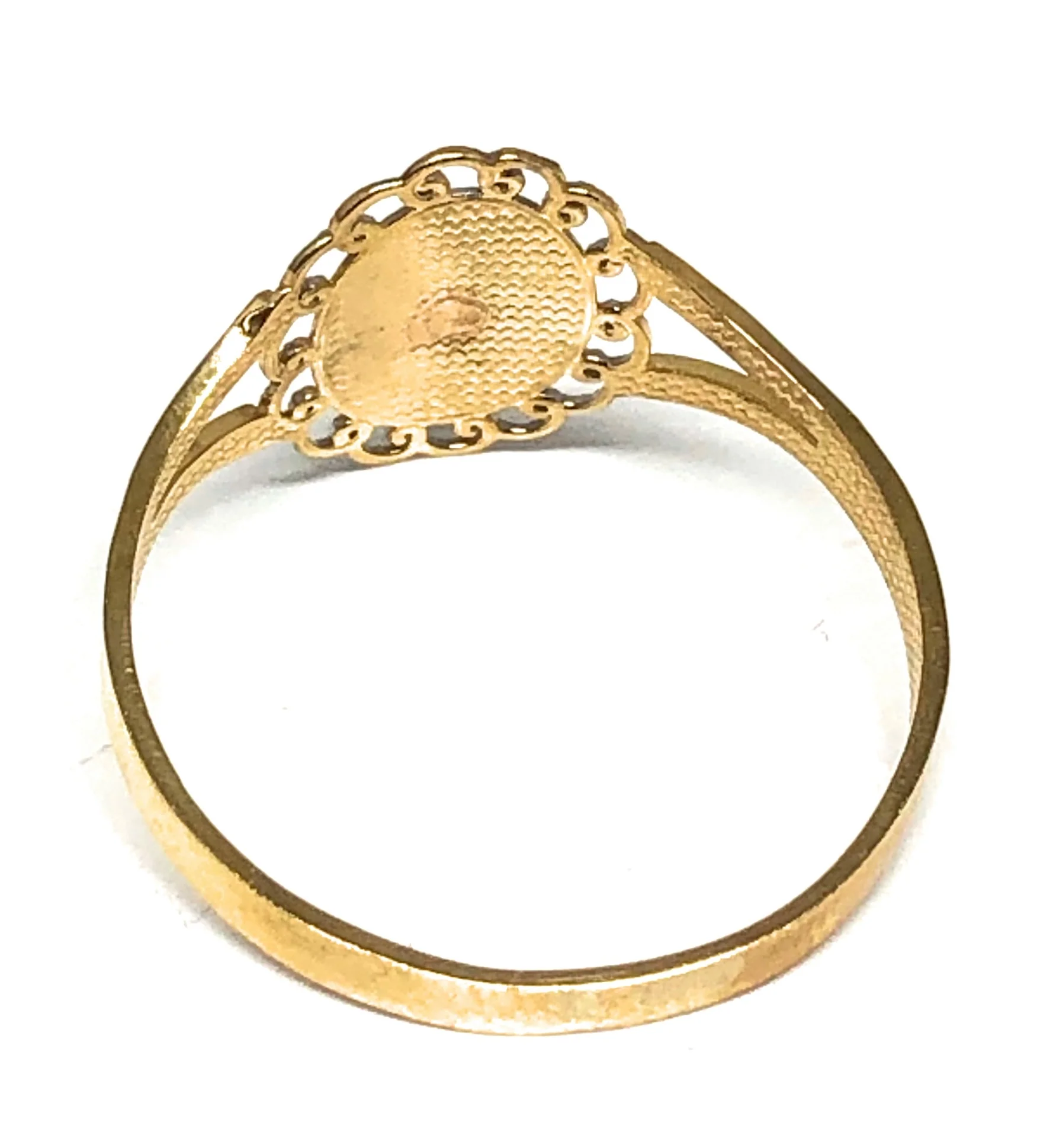 10k Solid Gold Yellow Tri-Color Mis 15 Años Ring - Image 3