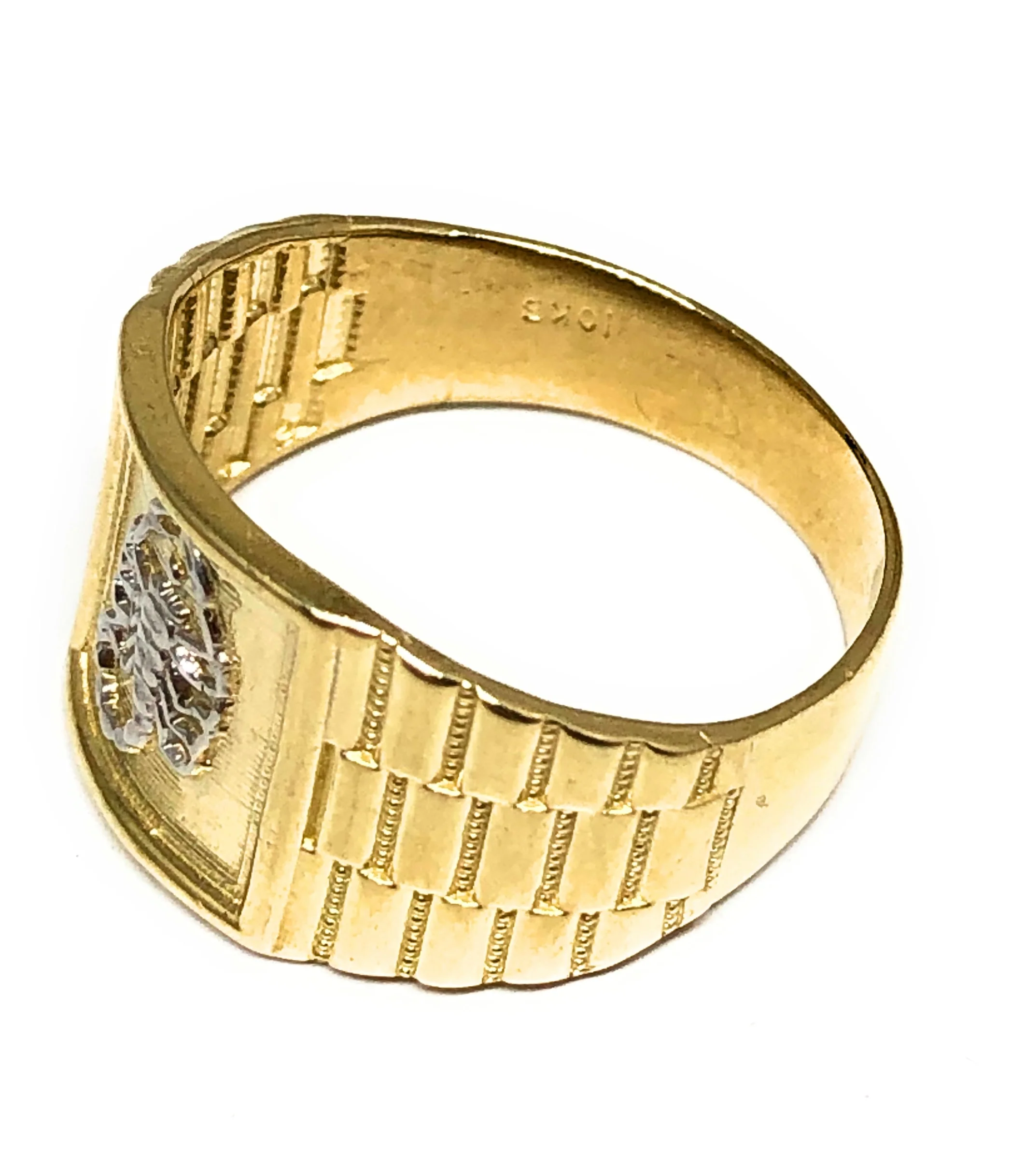 10k Solid Gold Yellow & White Gold Scorpion Ring - Image 2