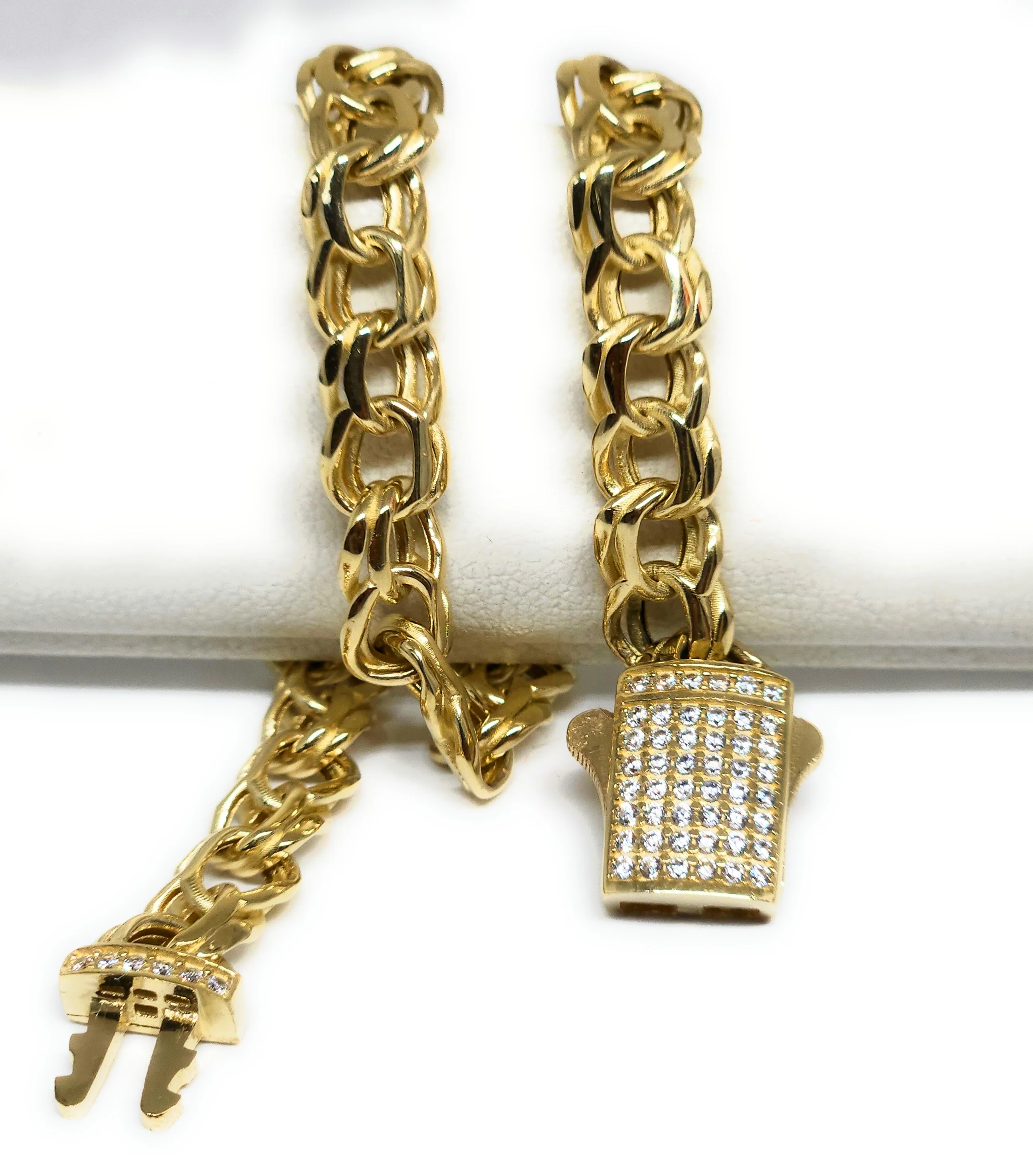 14k Solid Gold CHINO LINK Brracelet 7-8 INCH 6.8MM Width (14g~) - Image 3