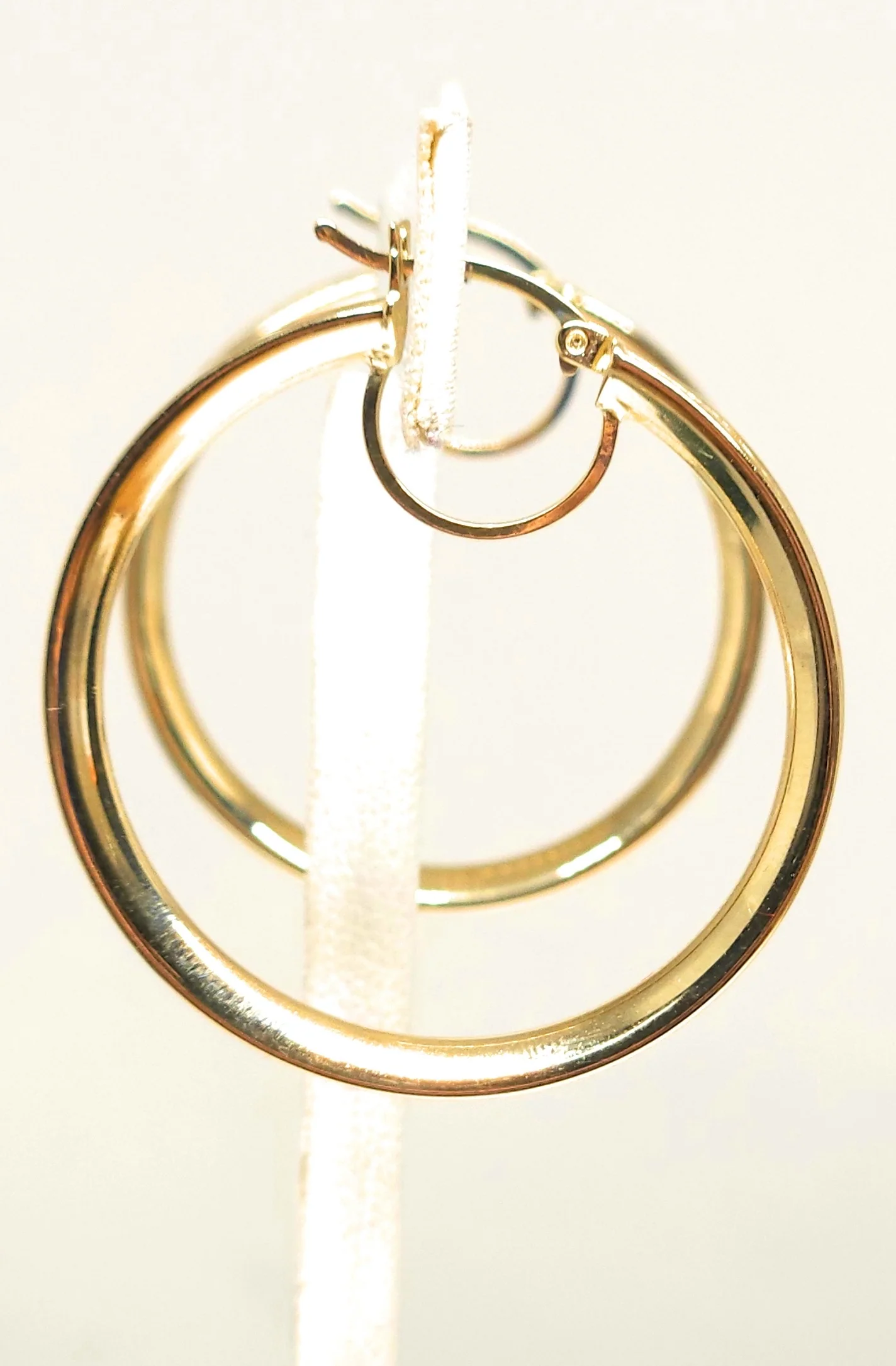 14k Solid Gold Cubic Zirconia Hoop Earrings (SM,MED,LG) - Image 5