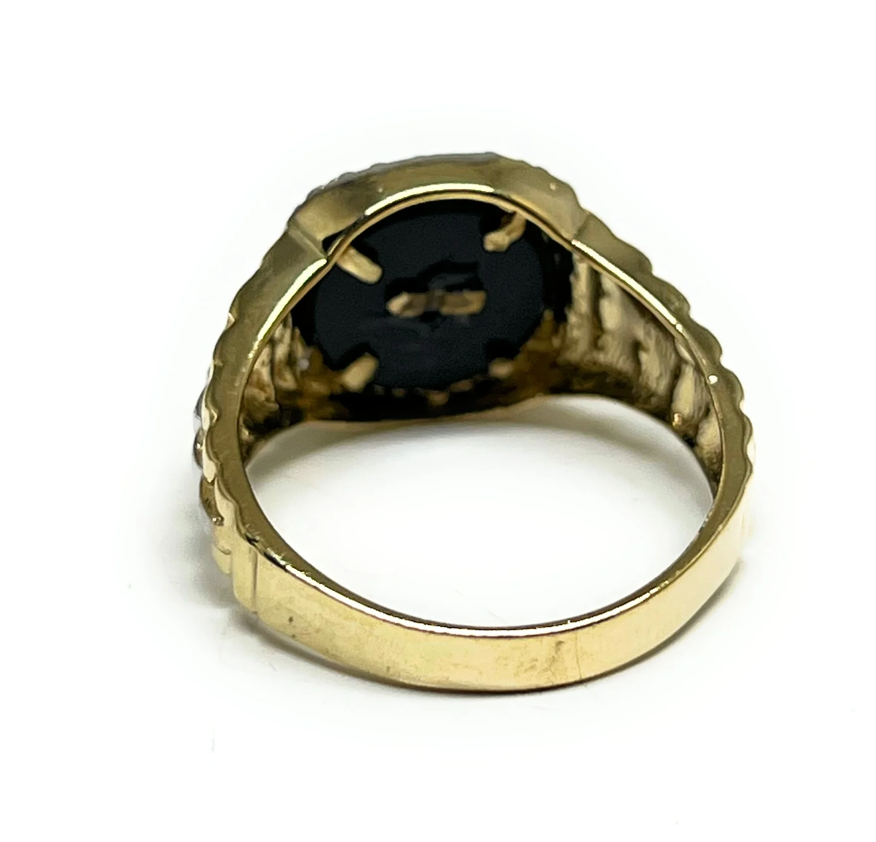 14k Solid Gold EAGLE ONYX CZ Ring (5.4) - Image 4