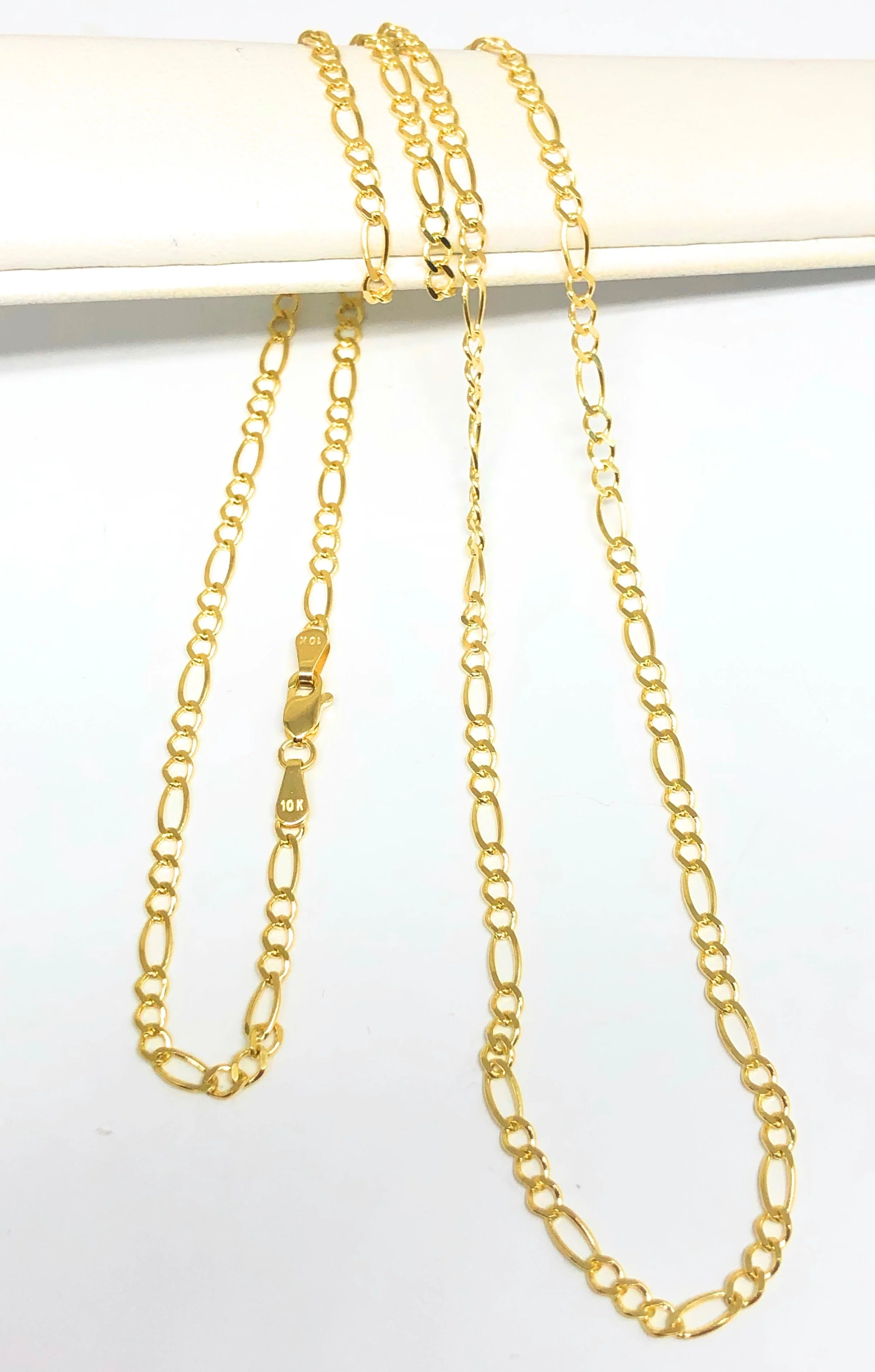 14k Solid Gold Figaro Chain 16-24 inches 2.5mm (FULL SOLID STYLE) - Image 2