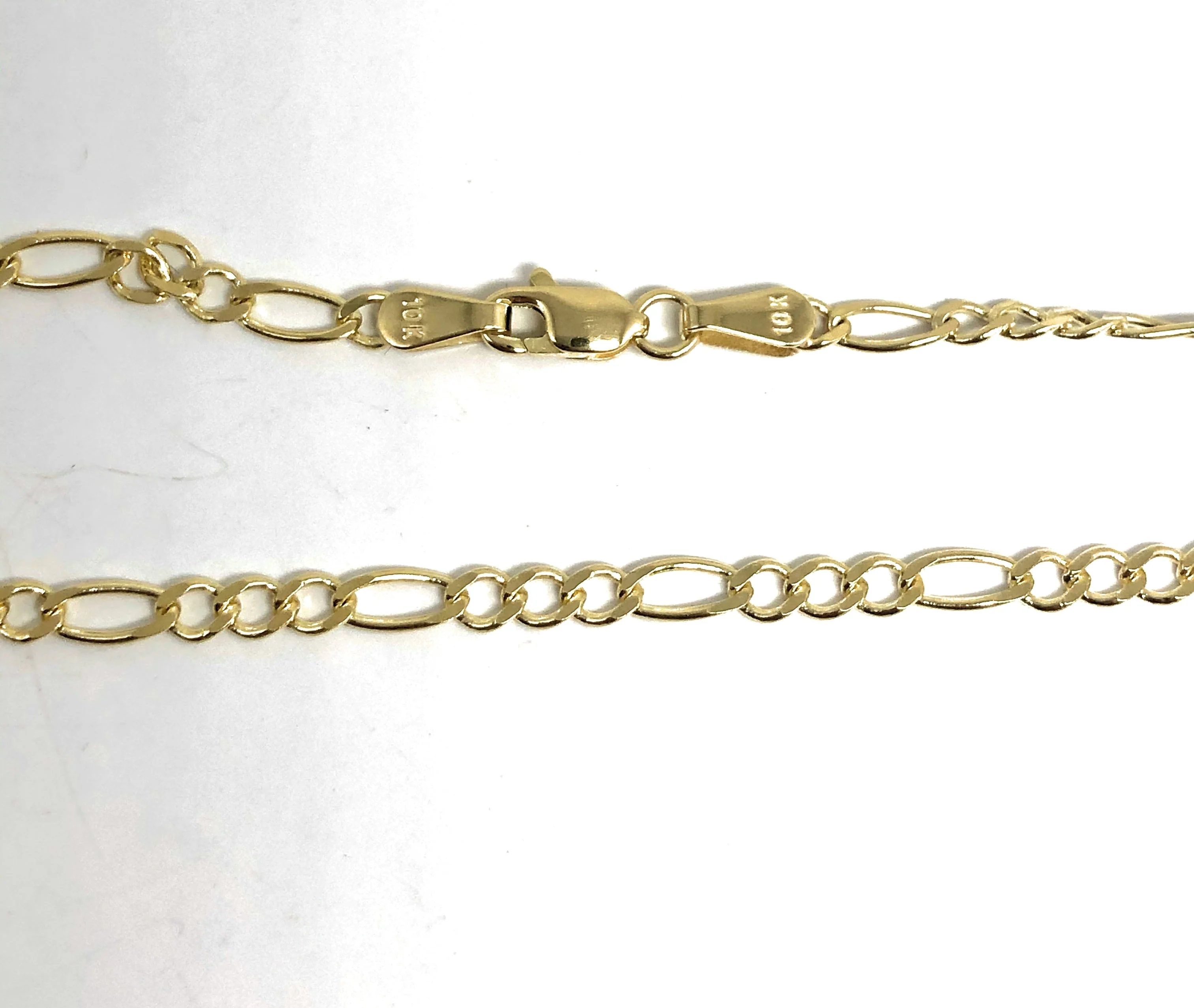 14k Solid Gold Figaro Chain 16-24 inches 2.5mm (FULL SOLID STYLE) - Image 4