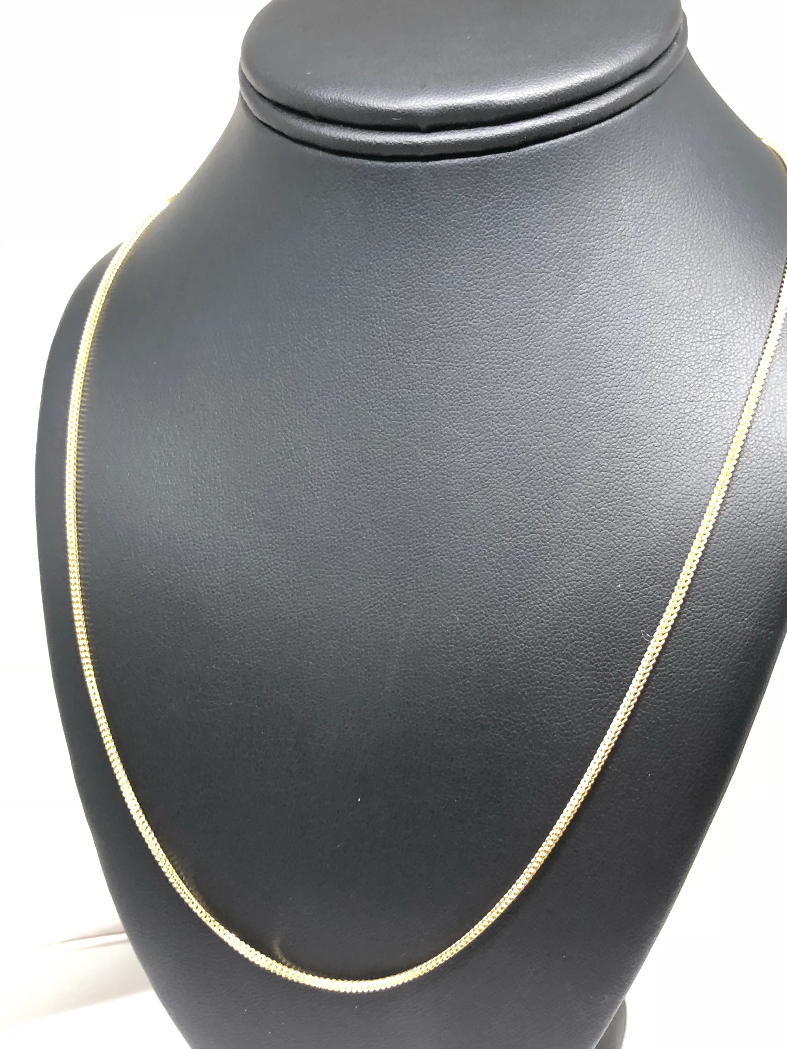 14k Solid Gold Franco Chain 20 - 24 inch 1.4-1.8mm (Semi-Hollow Style) - Image 5
