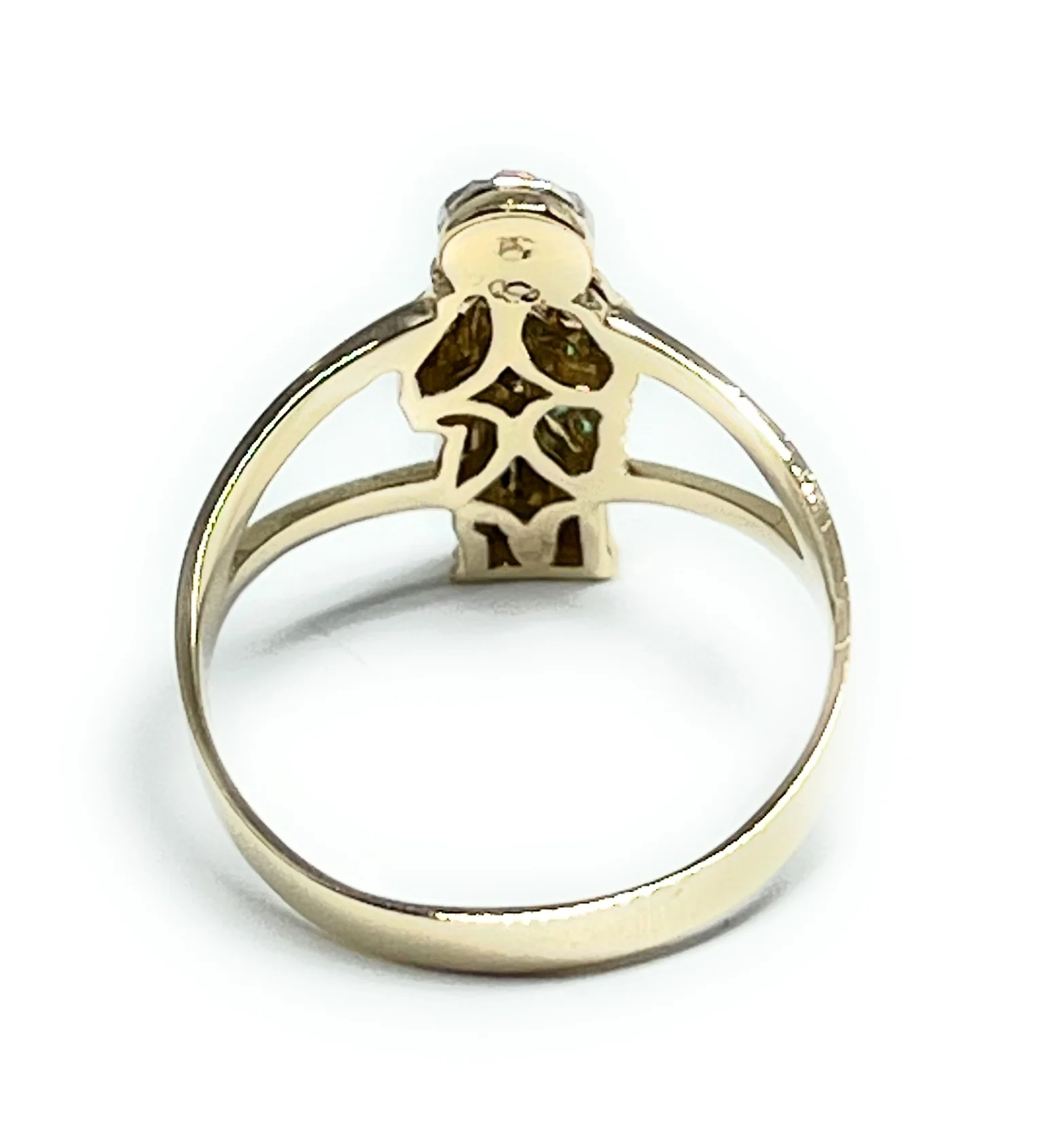 14k Solid Gold Green Saan Judas CZ Ring (FC 214) - Image 3