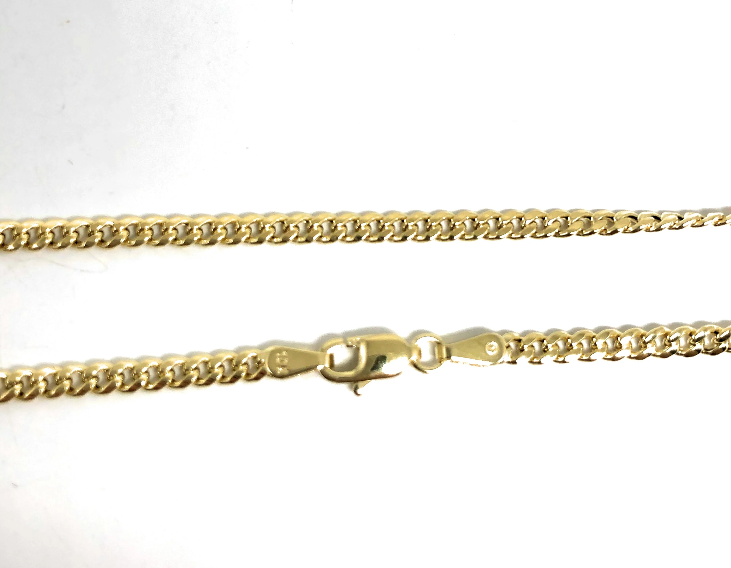 14k Solid Gold Miami Cuban Link Chain 18-26 inches 3mm (Semi-Hollow Style) - Image 3