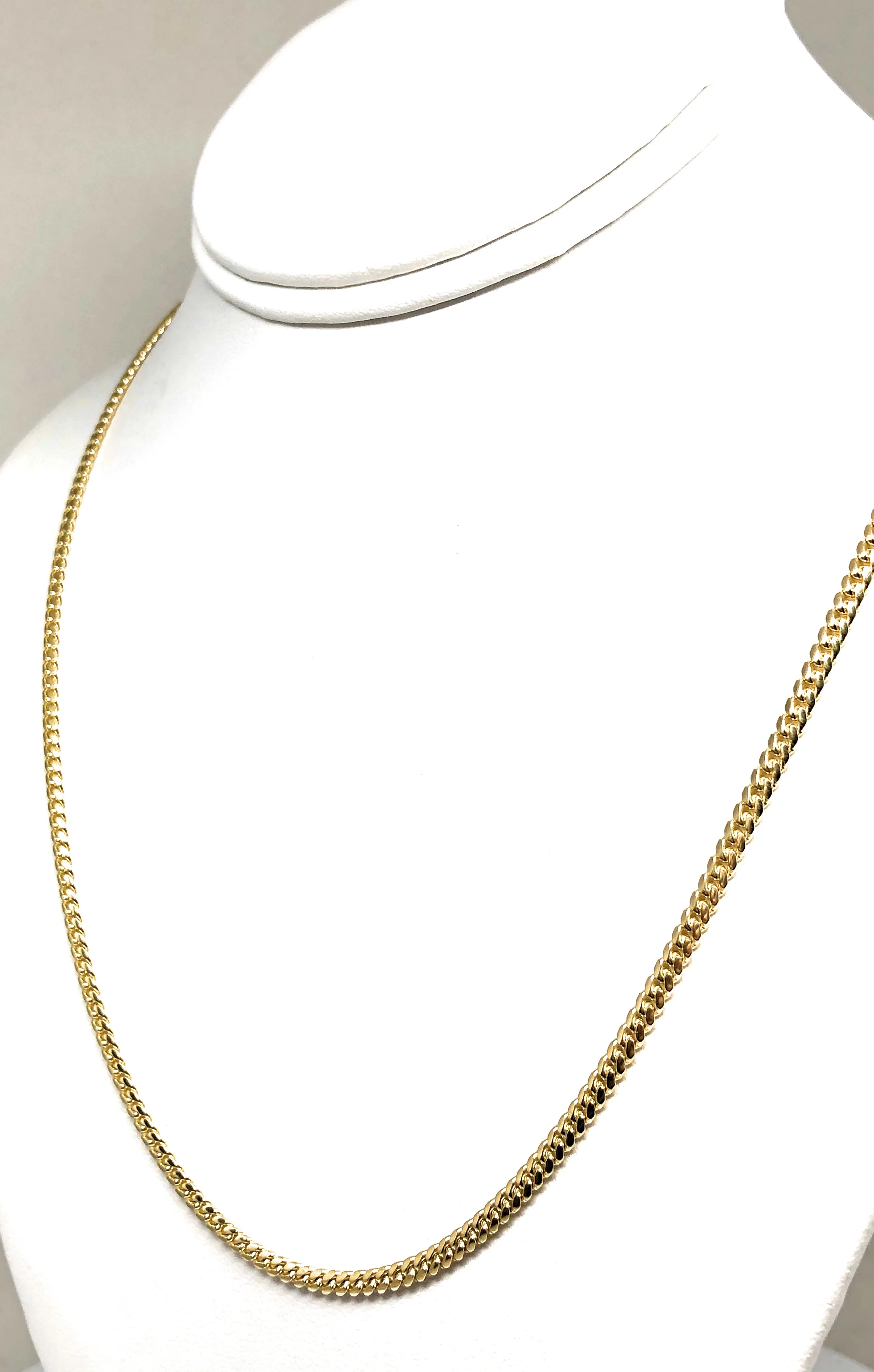 14k Solid Gold Miami Cuban Link Chain 18-26 inches 3mm (Semi-Hollow Style) - Image 7