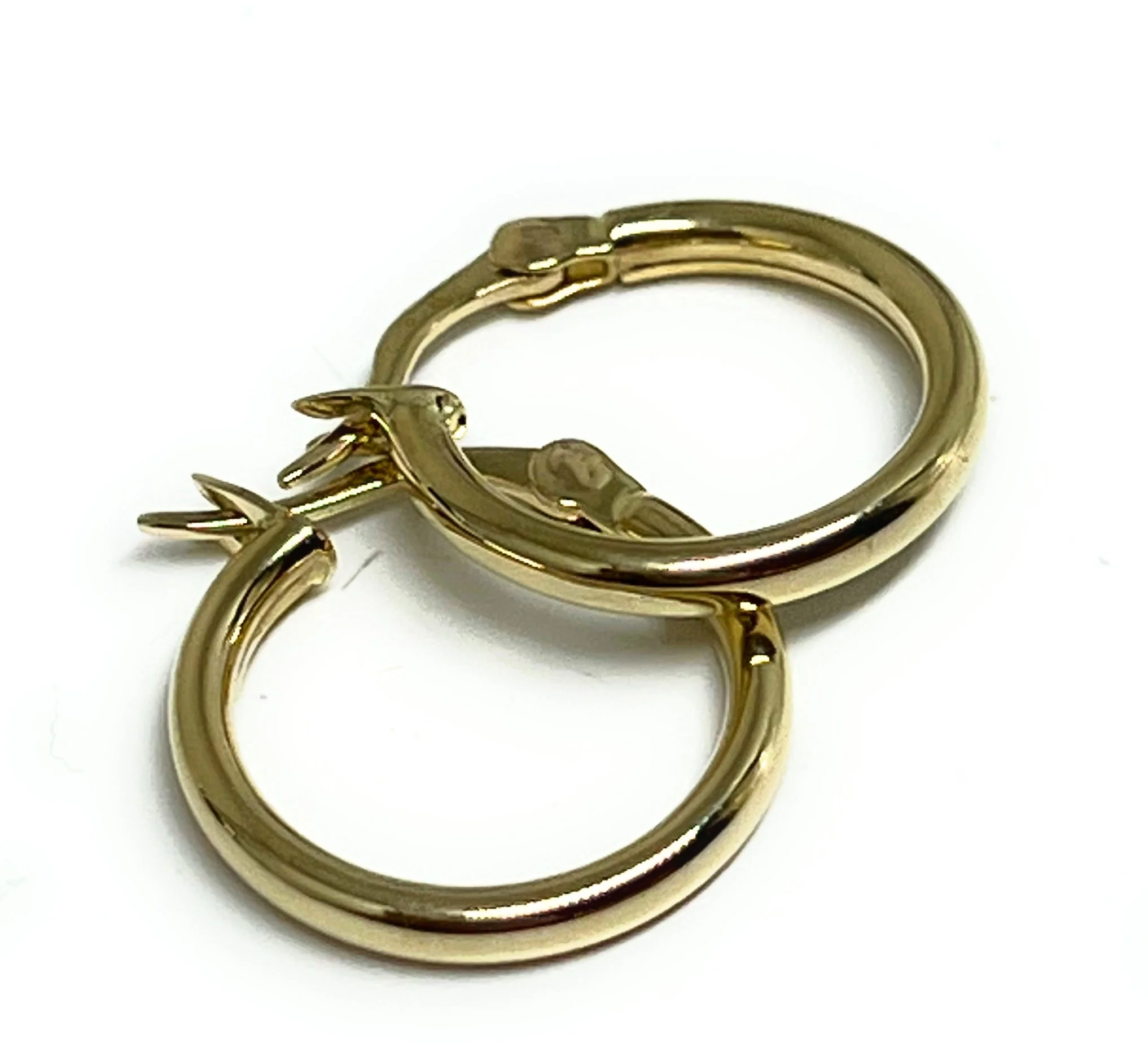 14k Solid Gold Mini Baby Hoop Earrings (FCE 29) - Image 6