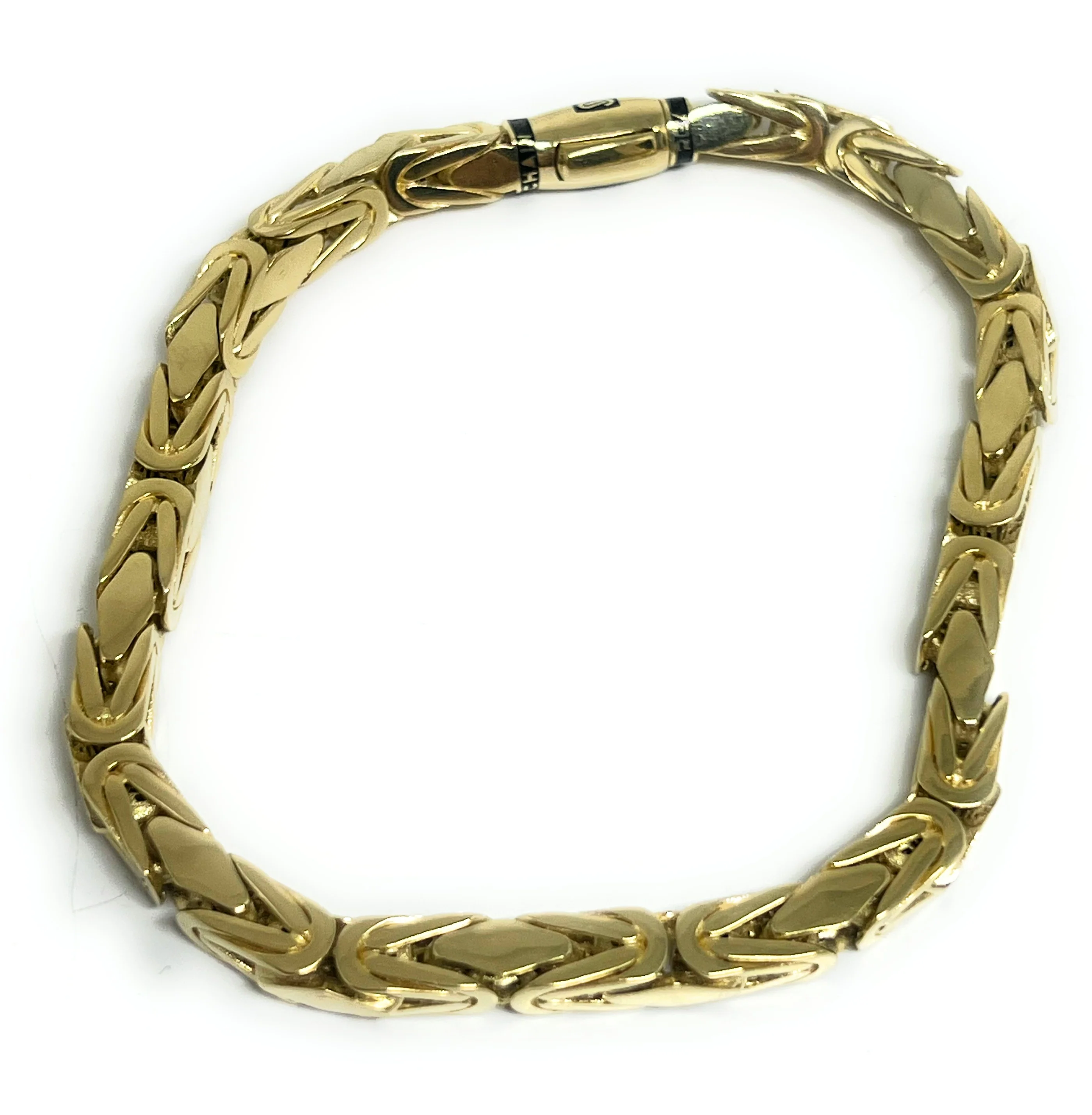 14k Solid Gold MONACO BYZANTINE BRRACELET 8.5 inch 5mm (Semi-Hollow Style) (18g) - Image 6