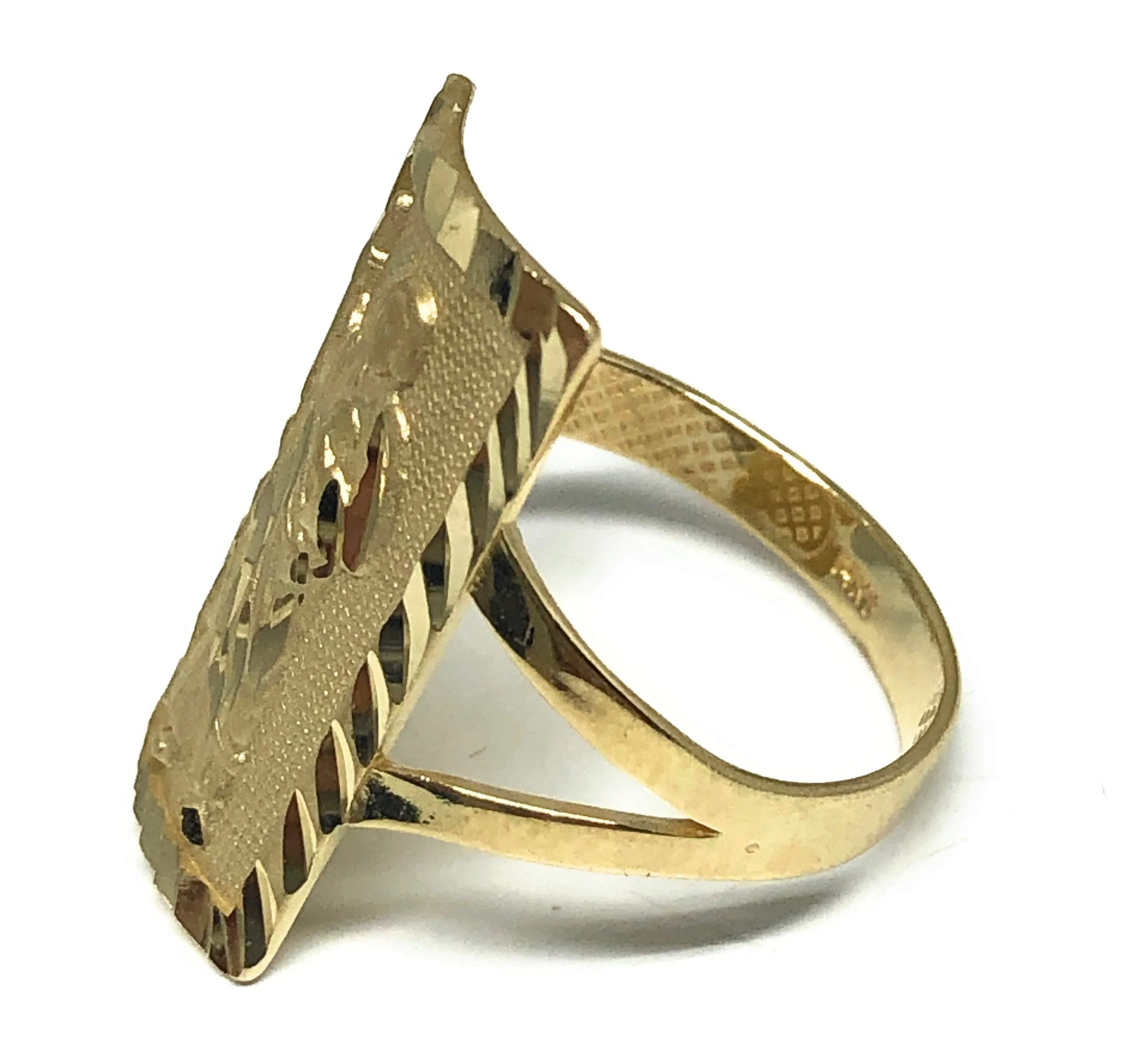 14k Solid Gold Square Saan Judas Ring (LG,MED) - Image 3