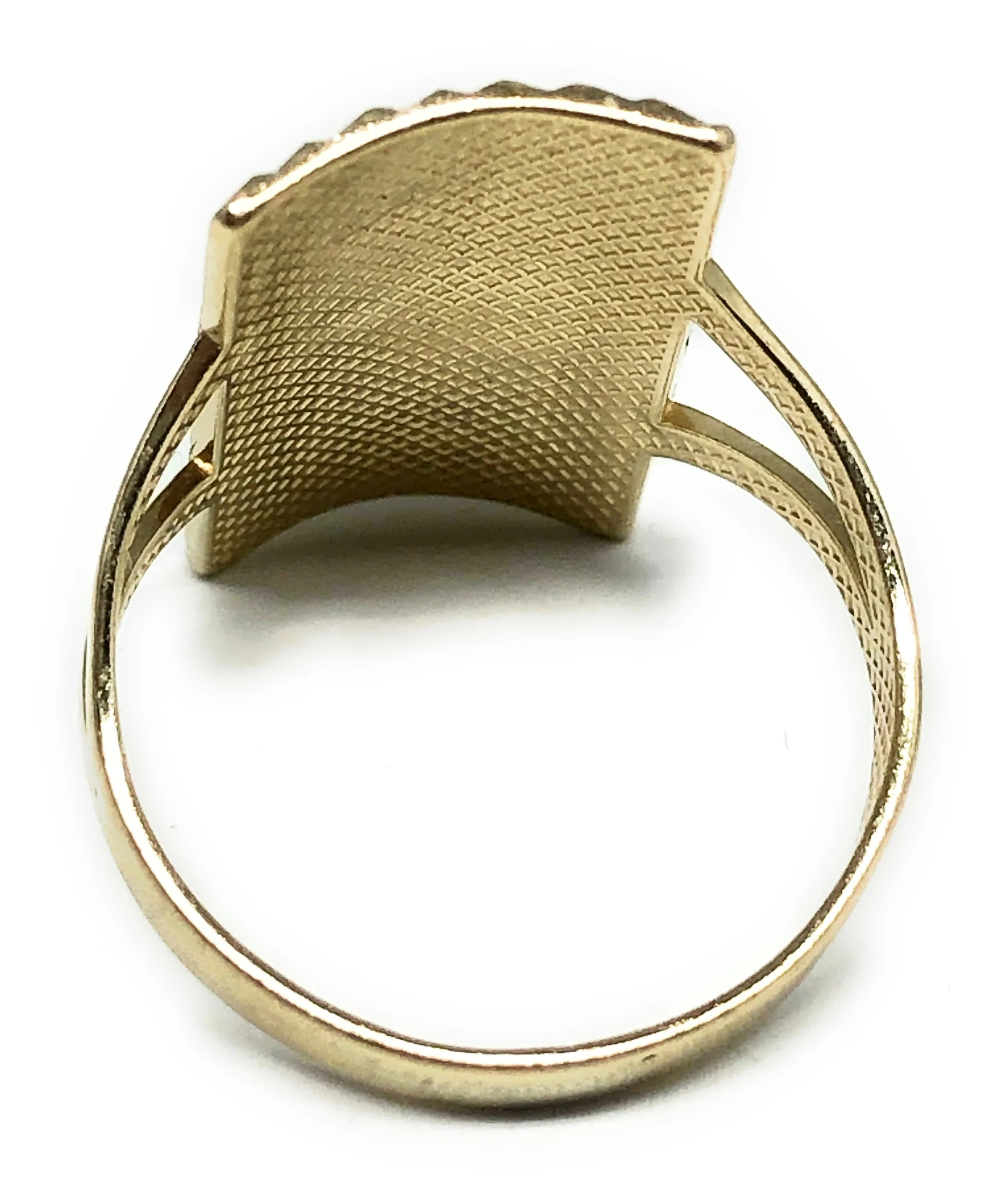 14k Solid Gold Square Saan Judas Ring (LG,MED) - Image 4