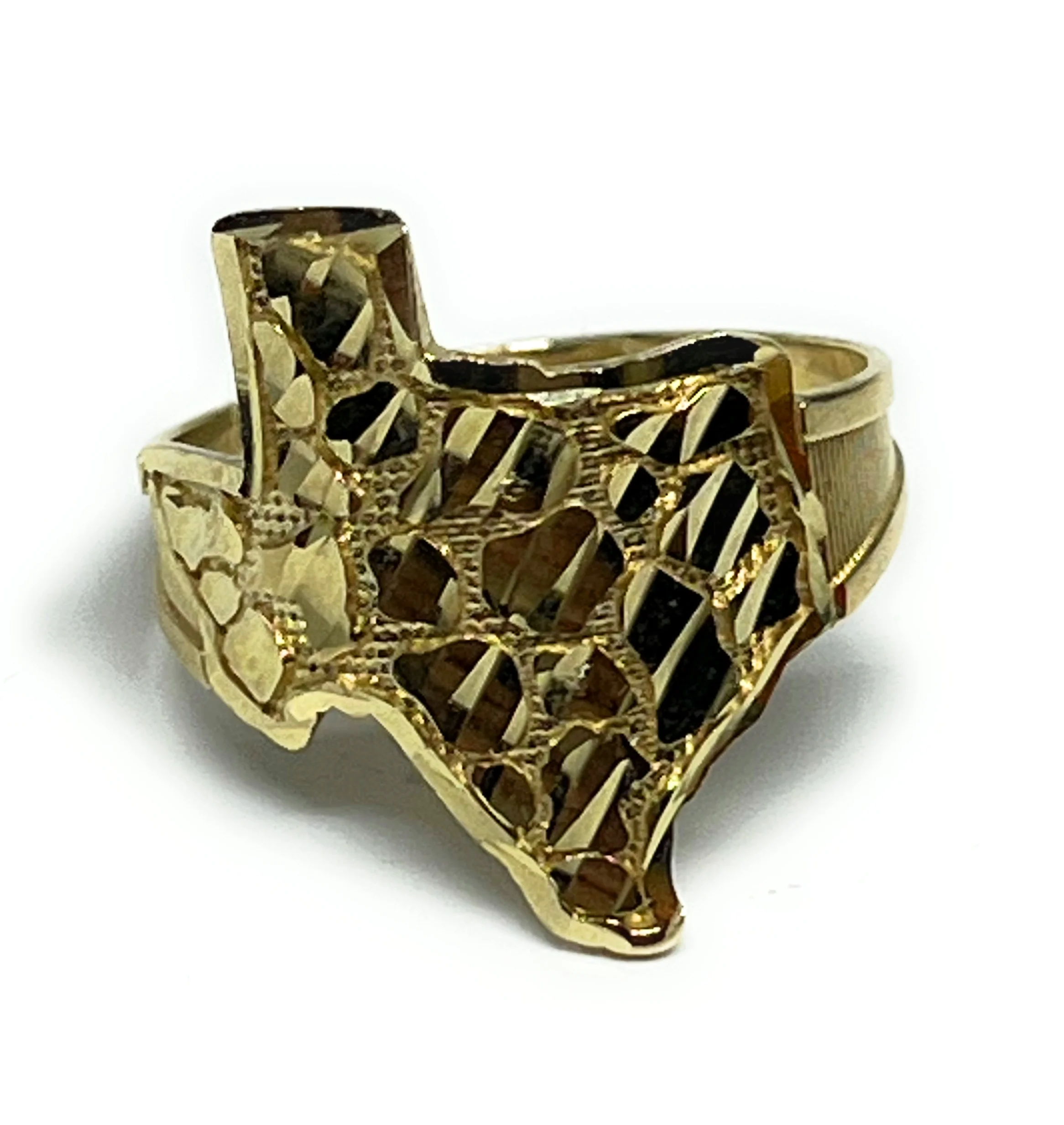 10k Solid Gold TEXAS Nugget Ring - Image 2