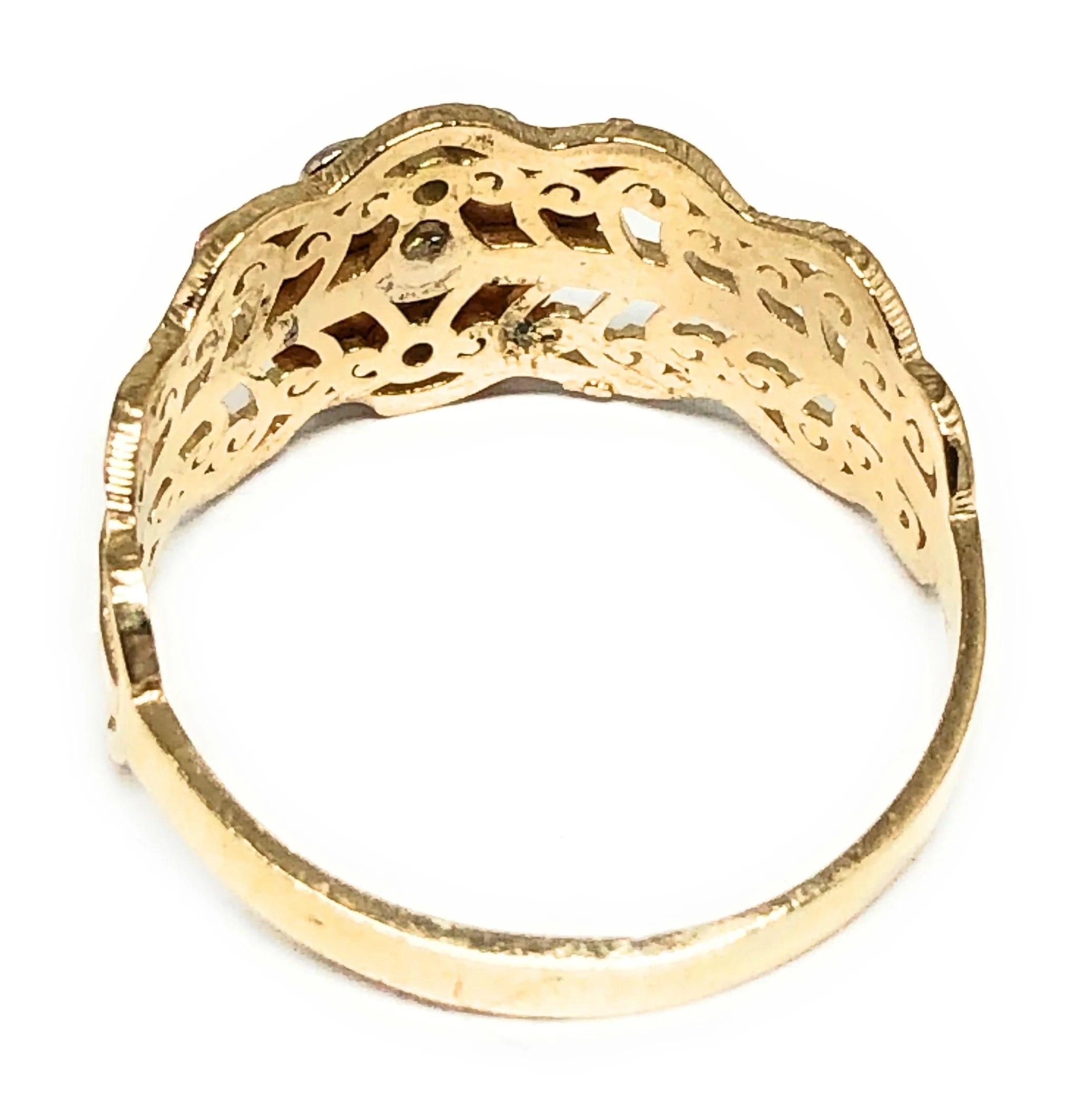14k Solid Gold Tri-Color Butterfly Ring (FC 175) - Image 3