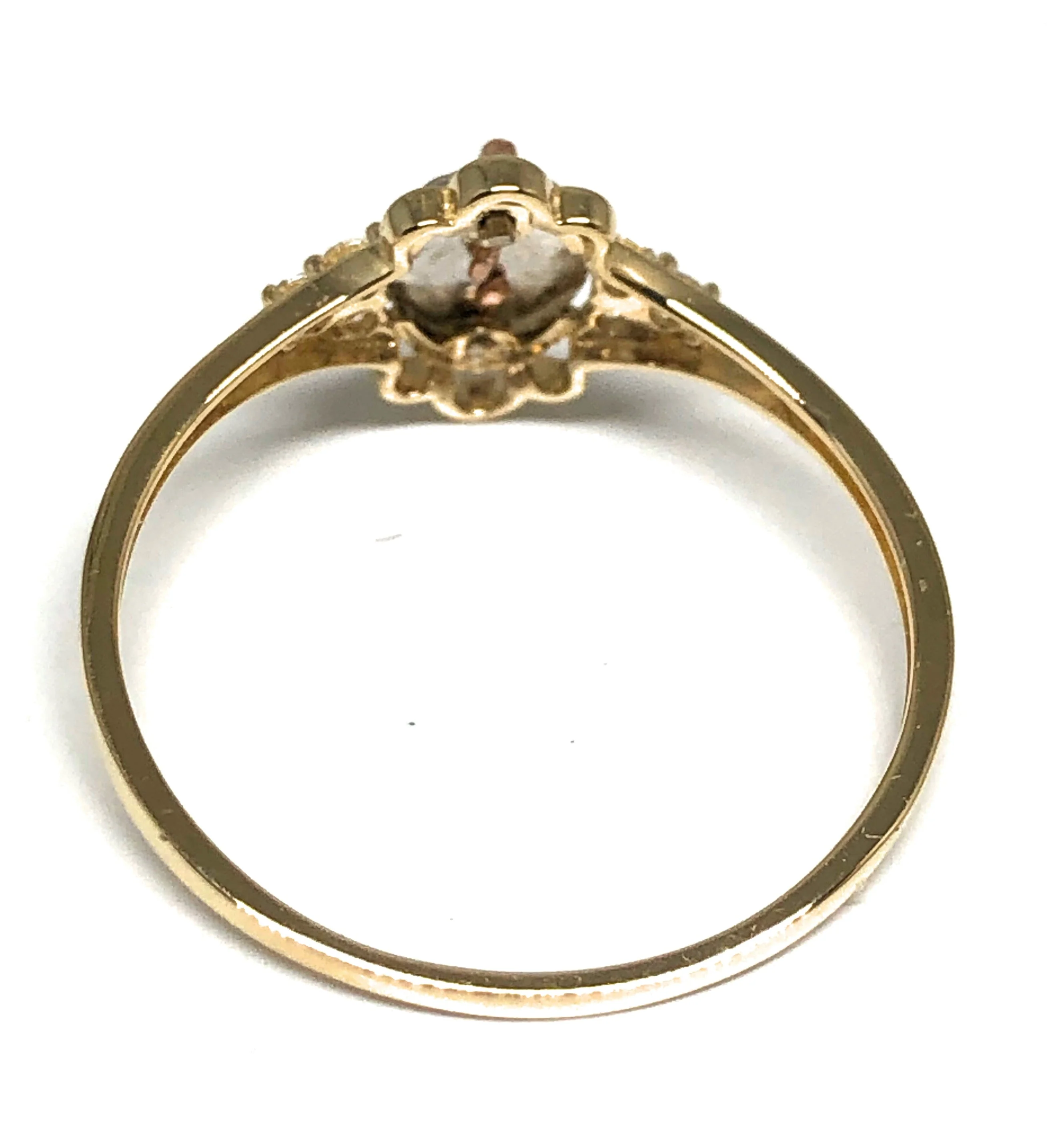 14k Solid Gold Tri-Color Virrgin Mary CZ Ring (FC 212) - Image 3