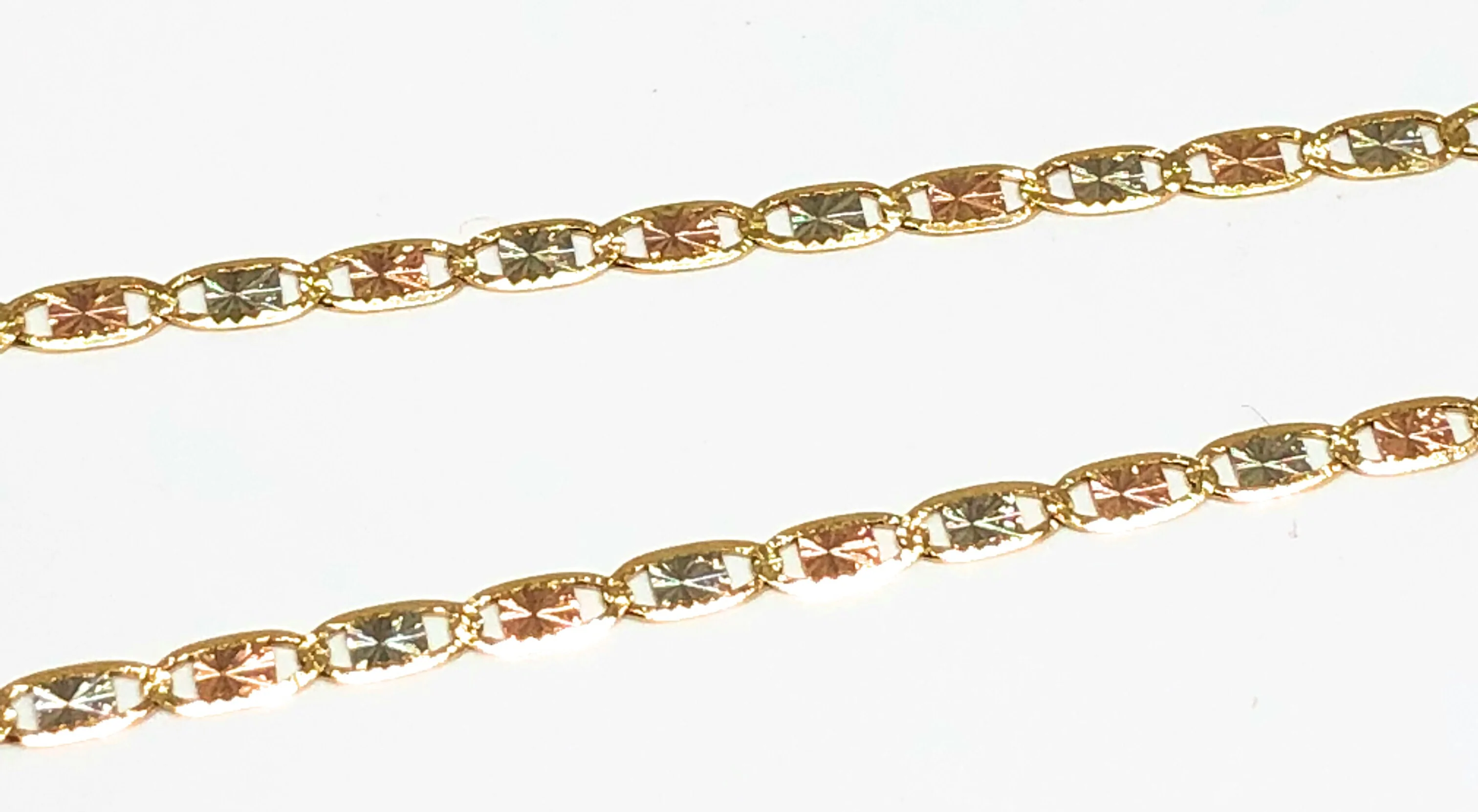 14k Solid Gold Tri-Color Virrgin Mary Pendant Virrgen Guadalupe Valentina Chain (LG, MED) - Image 9