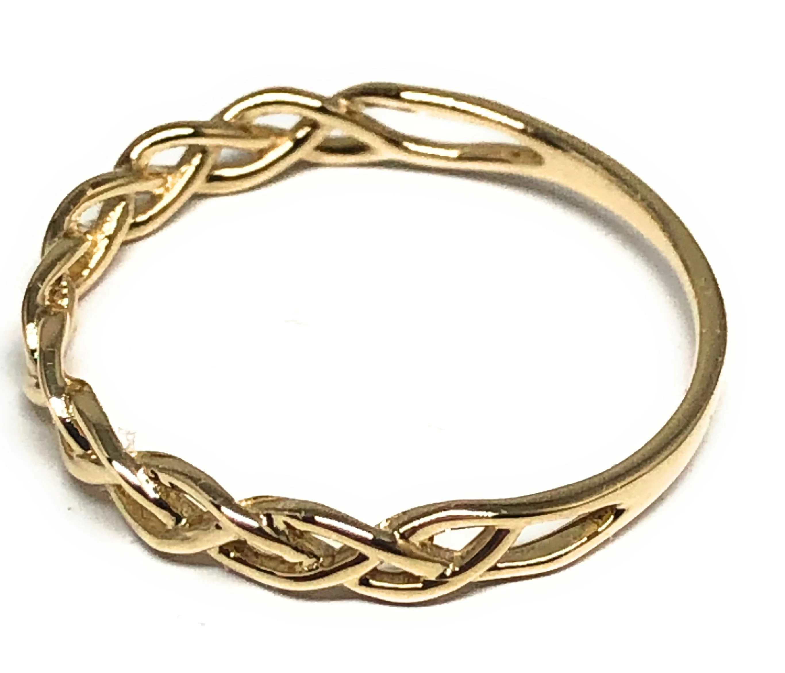14k Solid Gold Twist Band Ring (FC 191) - Image 2