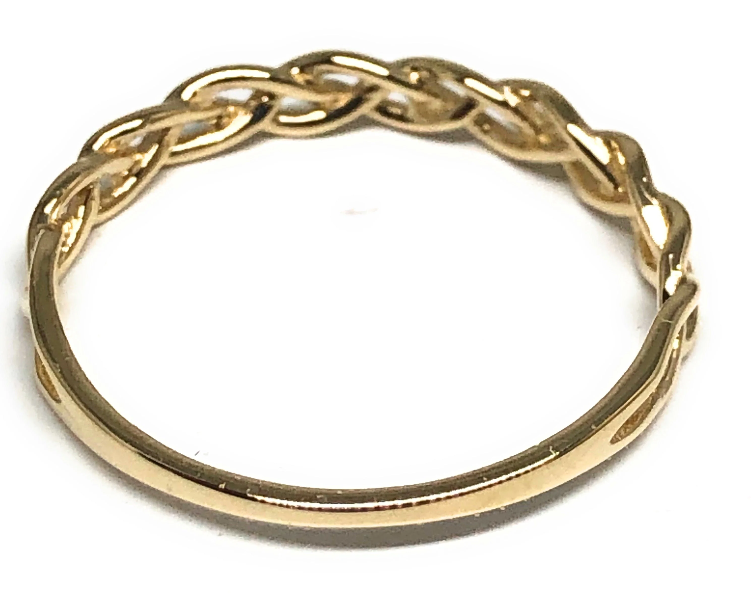 14k Solid Gold Twist Band Ring (FC 191) - Image 3