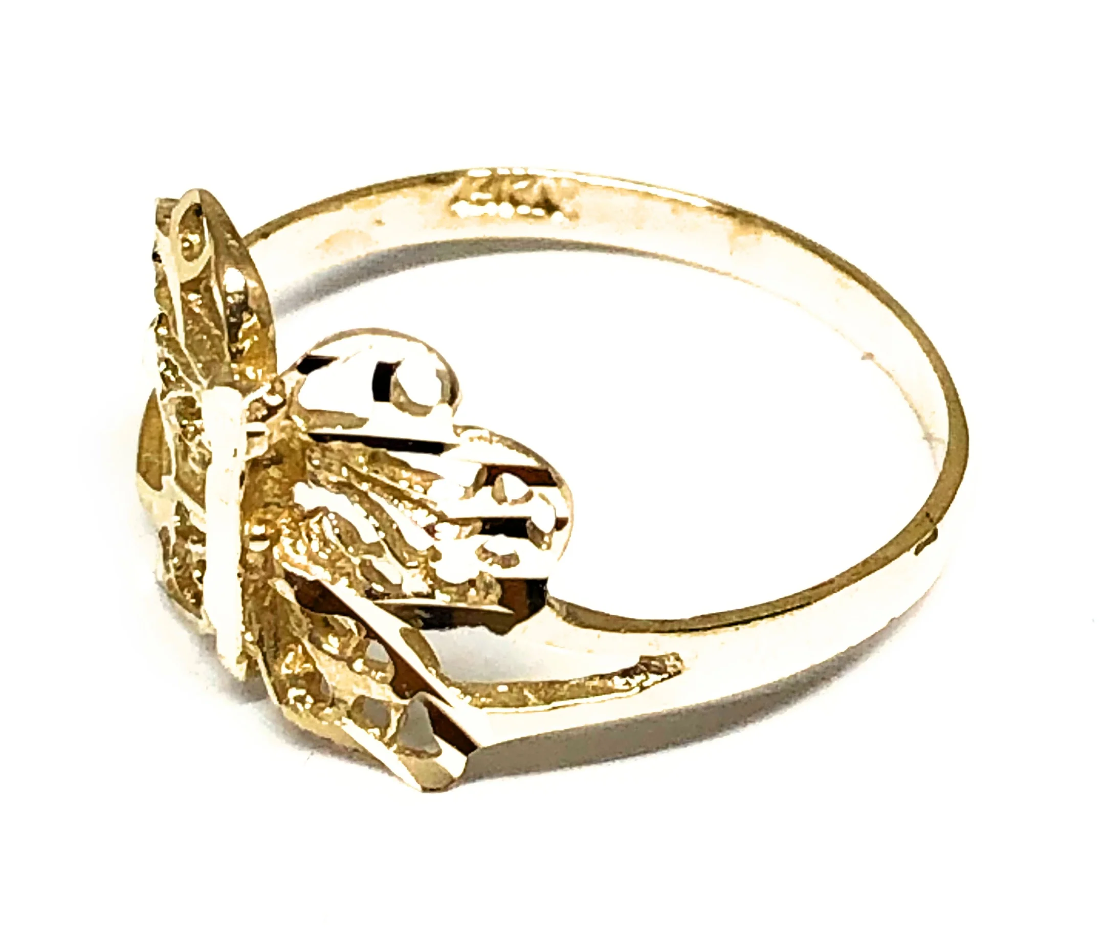 14k Solid Gold Yellow Butterfly Ring (FC 170) - Image 7
