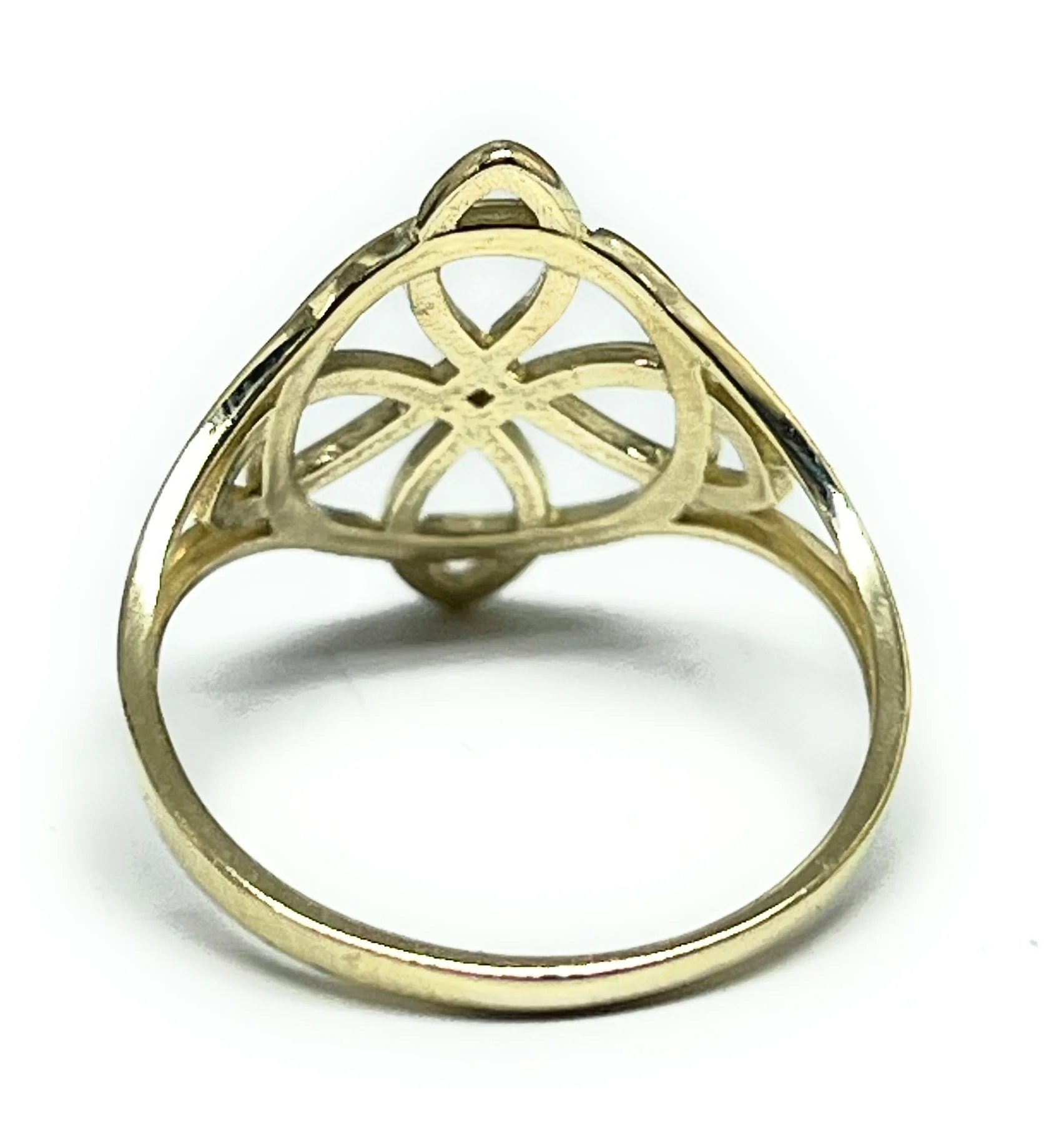 10k Solid Gold Yellow CELTIC KNOT Ring - Image 3
