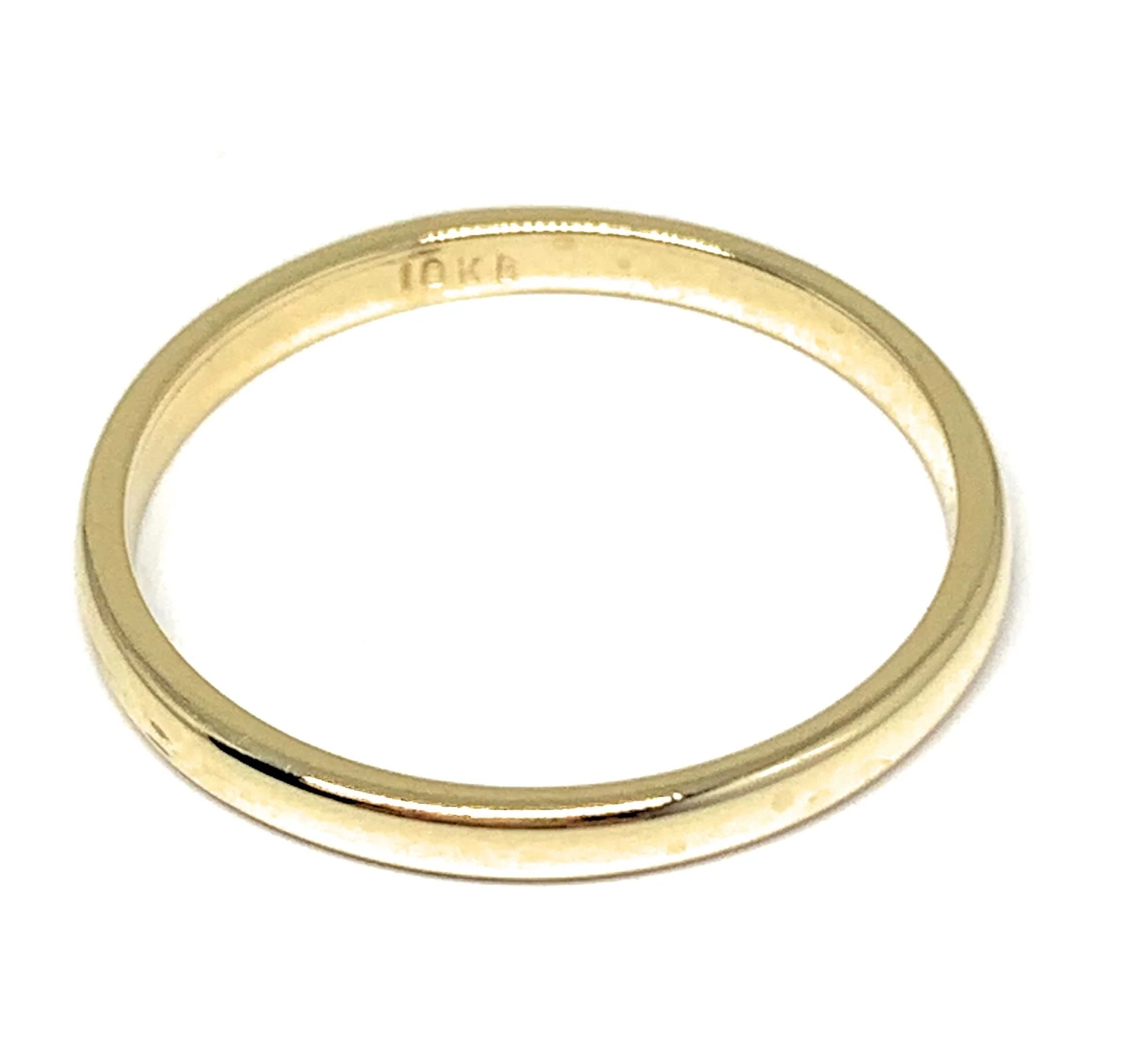 14k Solid Gold Yellow Classic Band Ring 3mm - Image 2