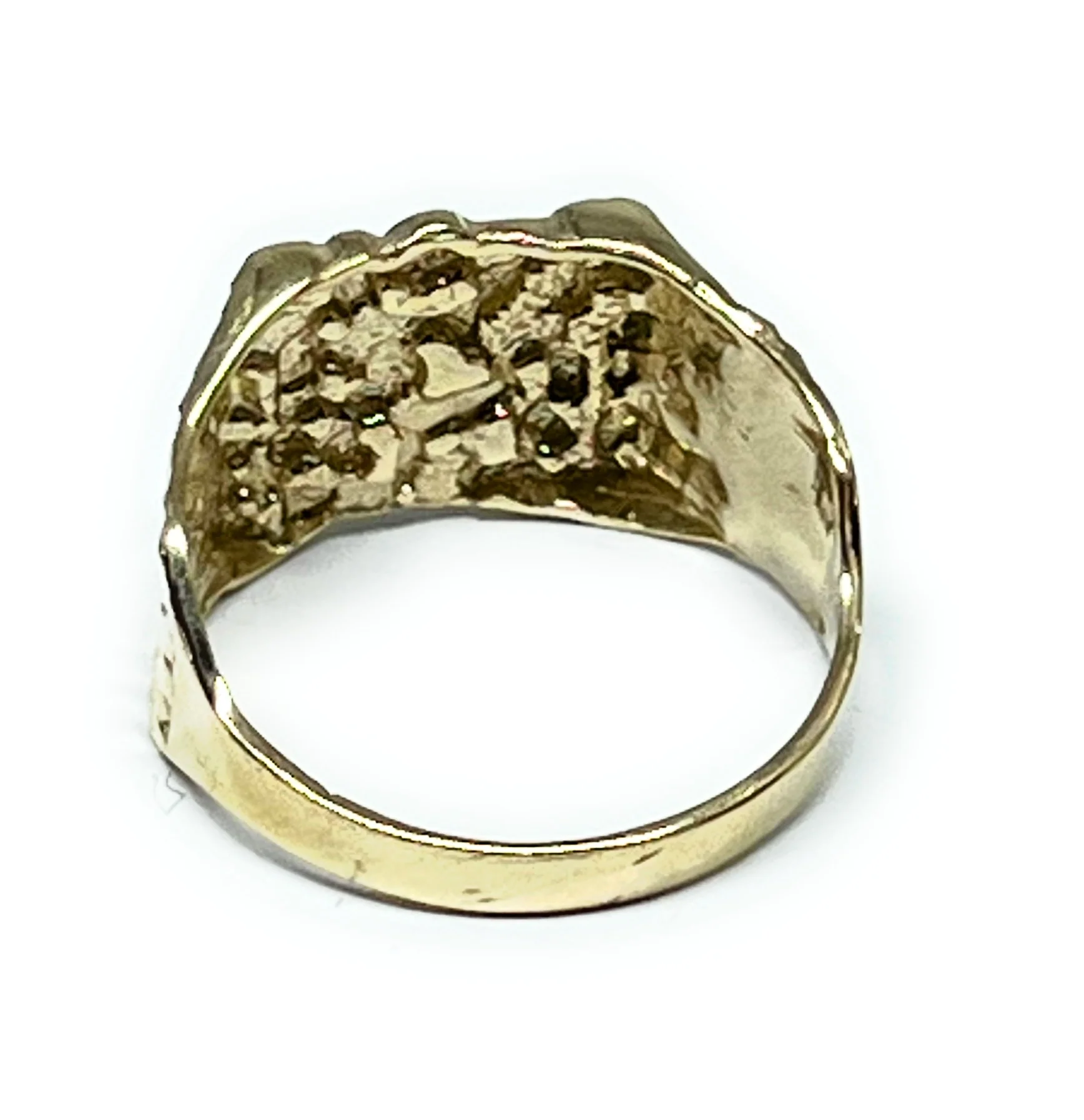 14k Solid Gold Yellow Classic Nugget Ring (MED,LG) (FC) - Image 8