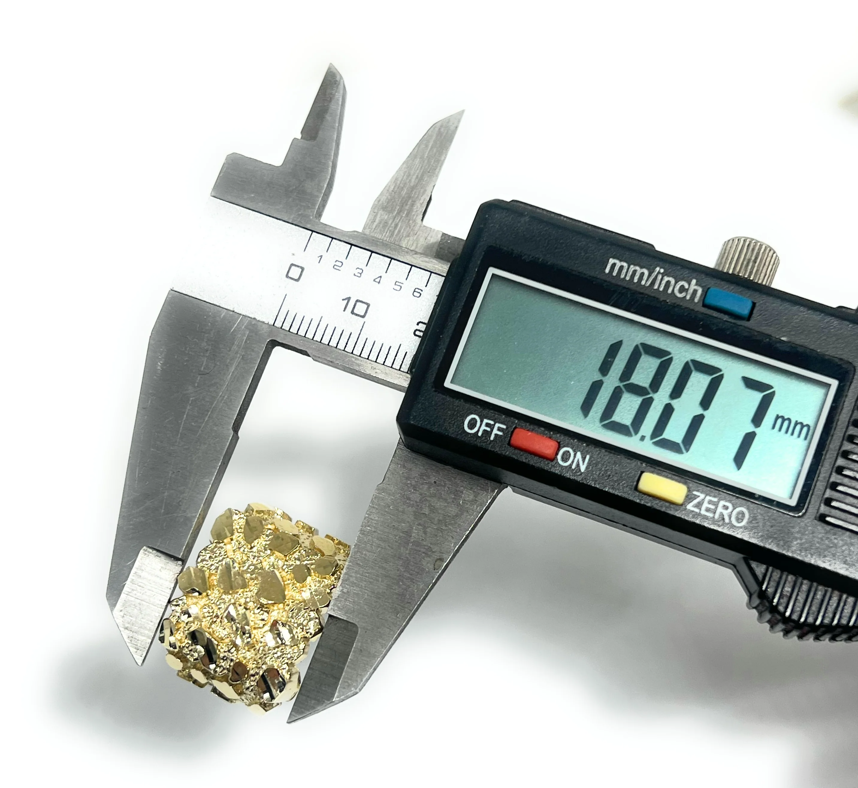 10k Solid Gold Yellow Classic Nugget Ring (XL,XXL) - Image 3