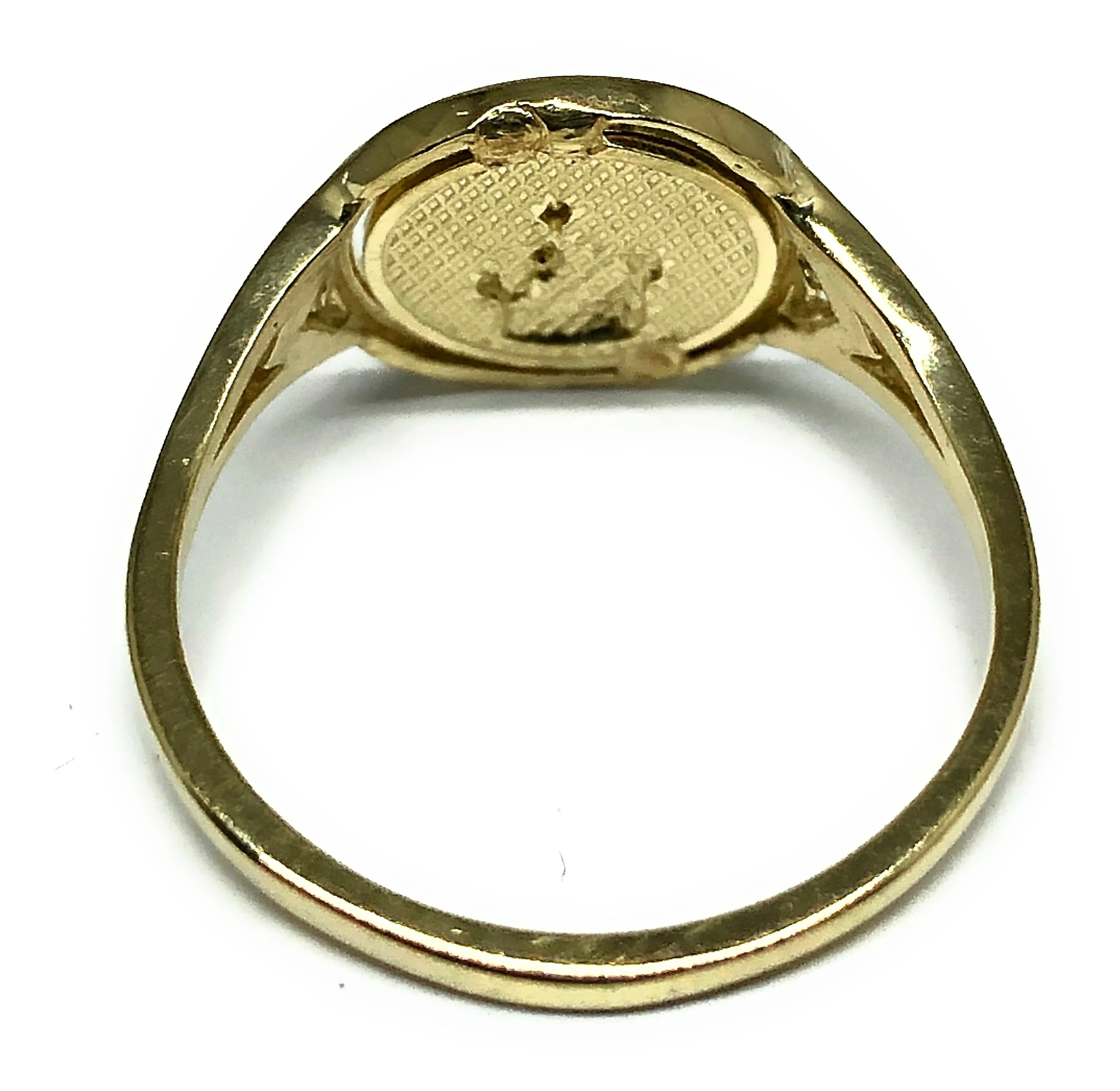 14k Solid Gold Yellow Classic Saan Judas Signet Ring (FC 201) - Image 3