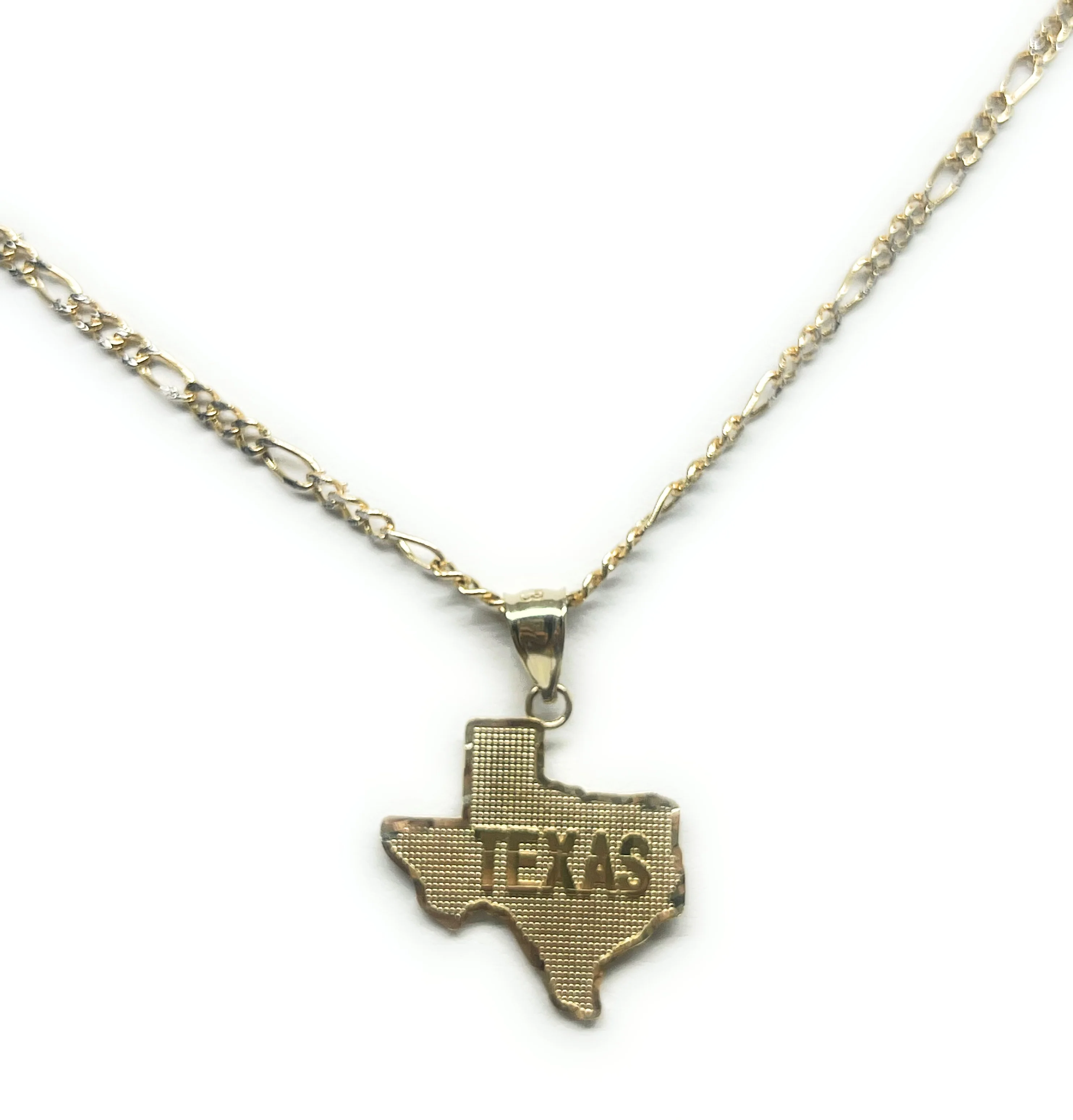 14k Solid Gold Yellow Classic TEXAS Pendant Necklace - Image 5