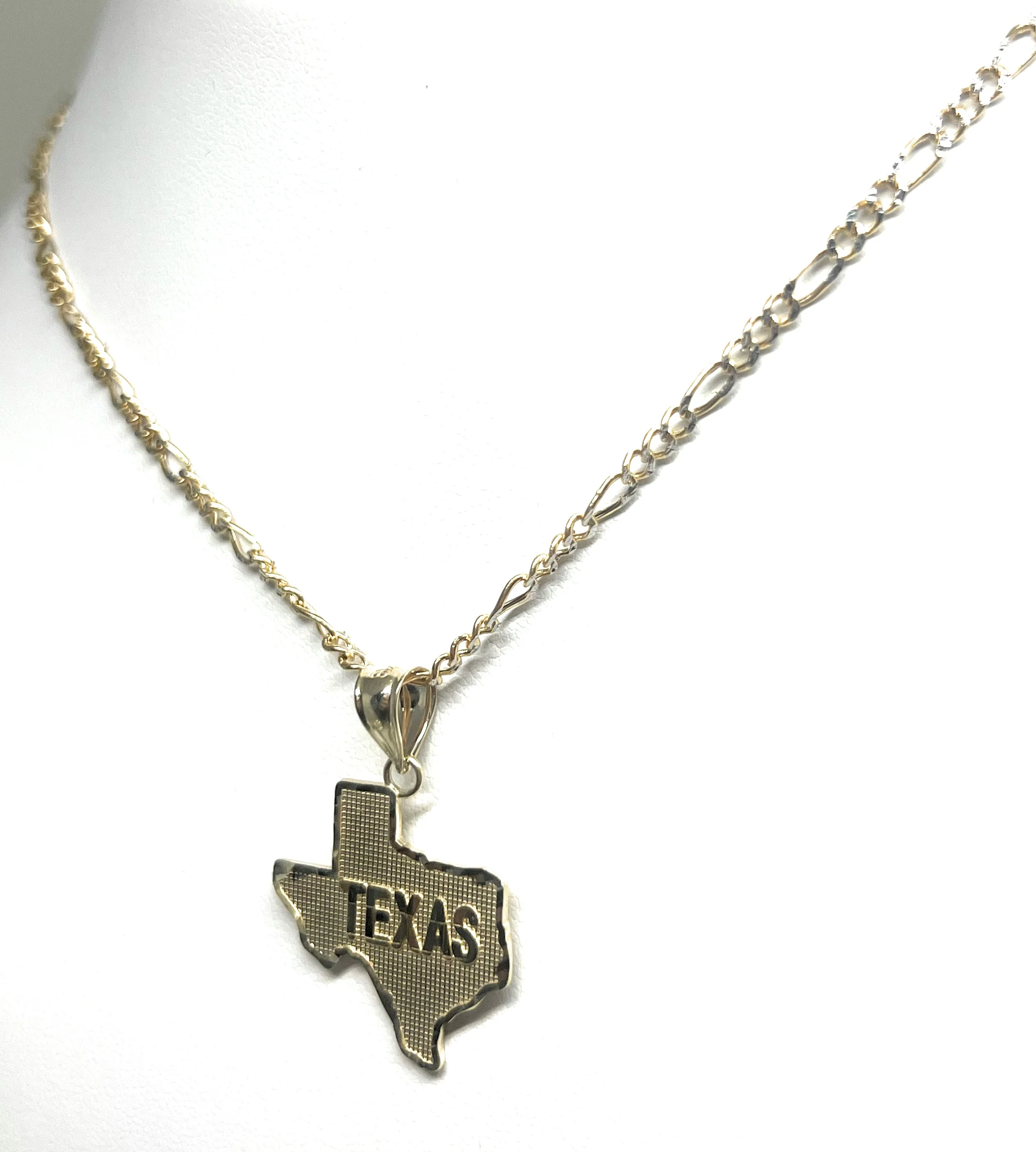 14k Solid Gold Yellow Classic TEXAS Pendant Necklace - Image 7