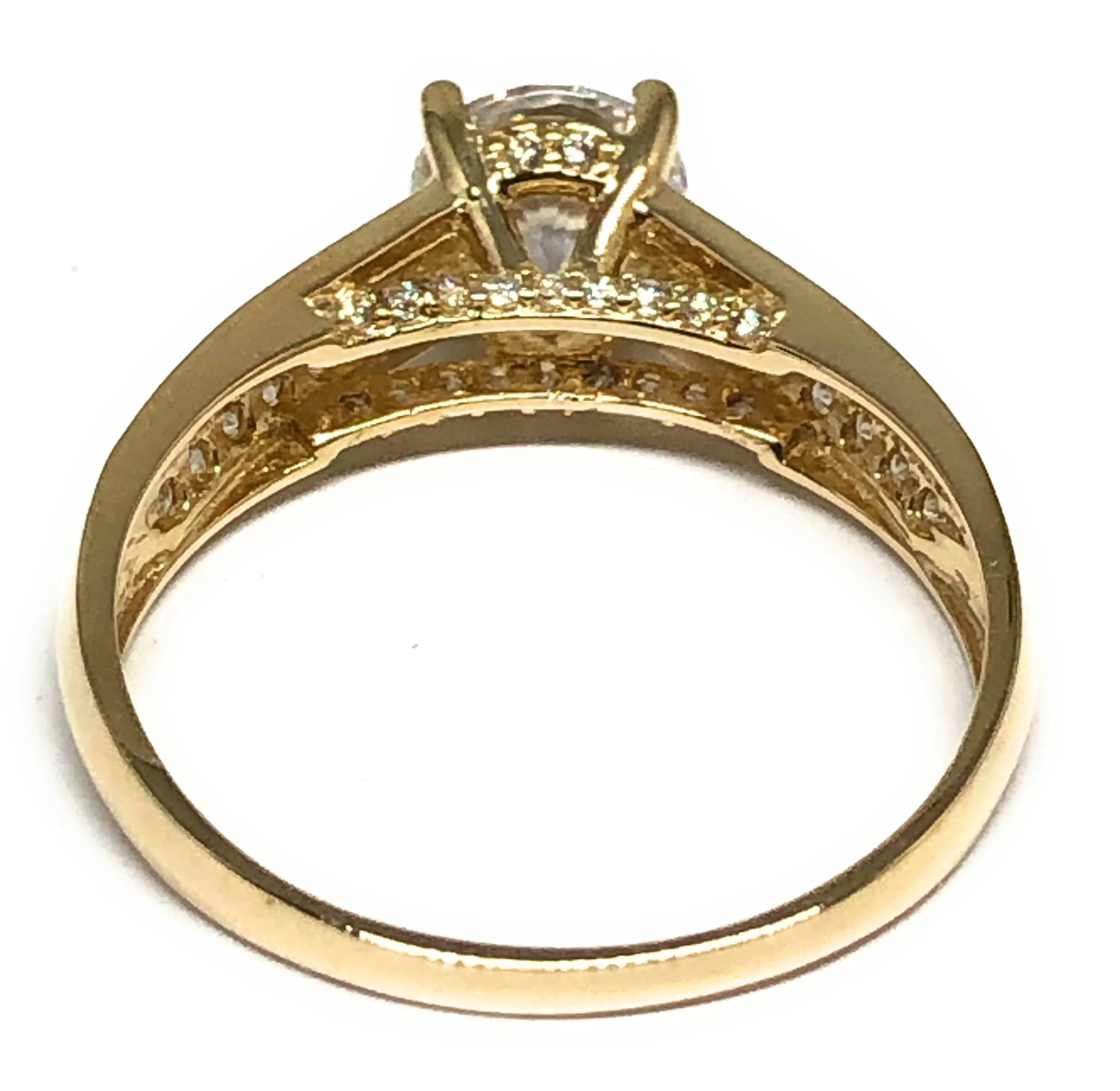 14k Solid Gold Yellow Gold CZ Ring (FC 260) - Image 3