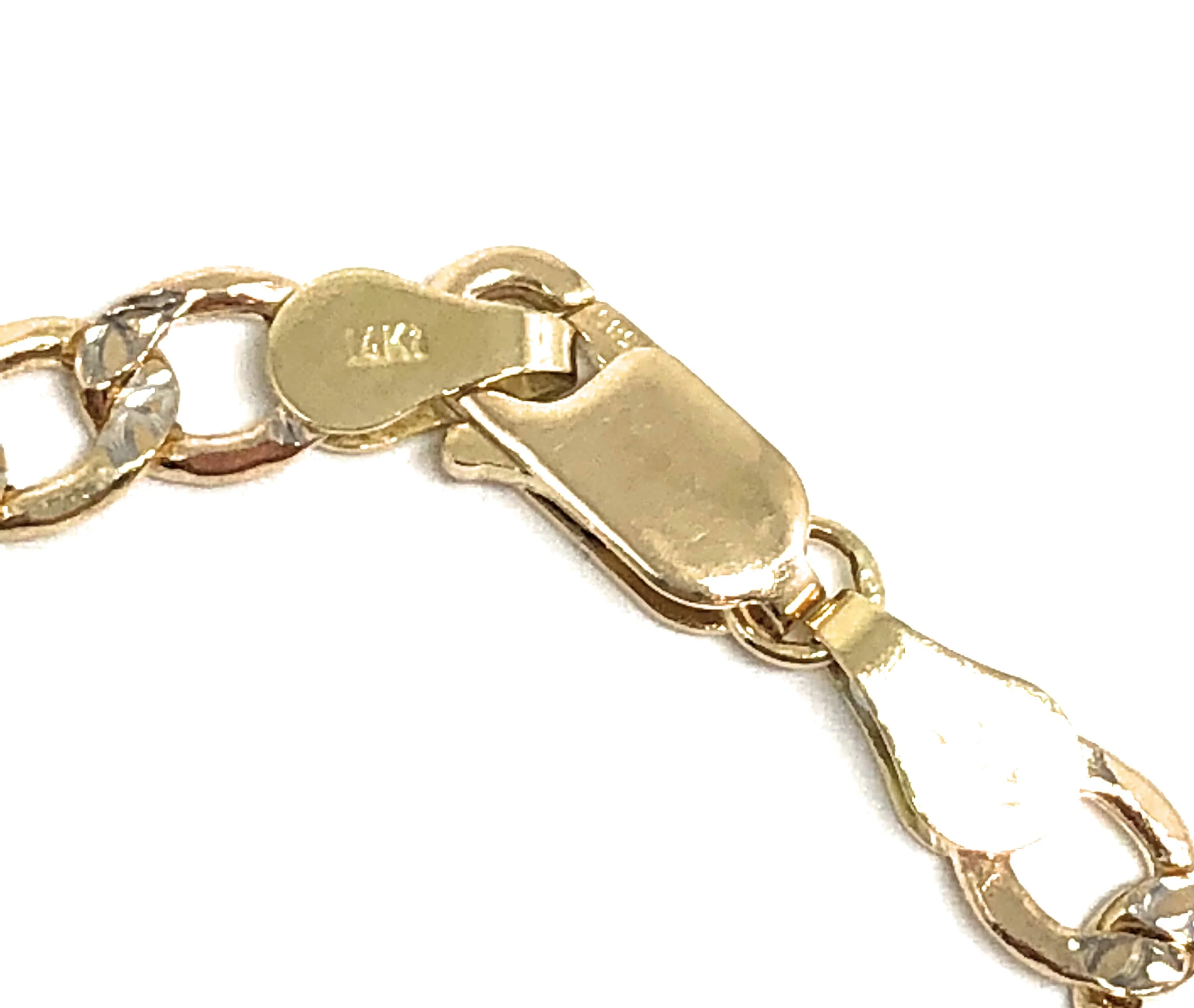 14k Solid Gold Yellow ID Brracelet 7-8 inch length 5-6mm Width (Free Engraving, Email us name!) - Image 3
