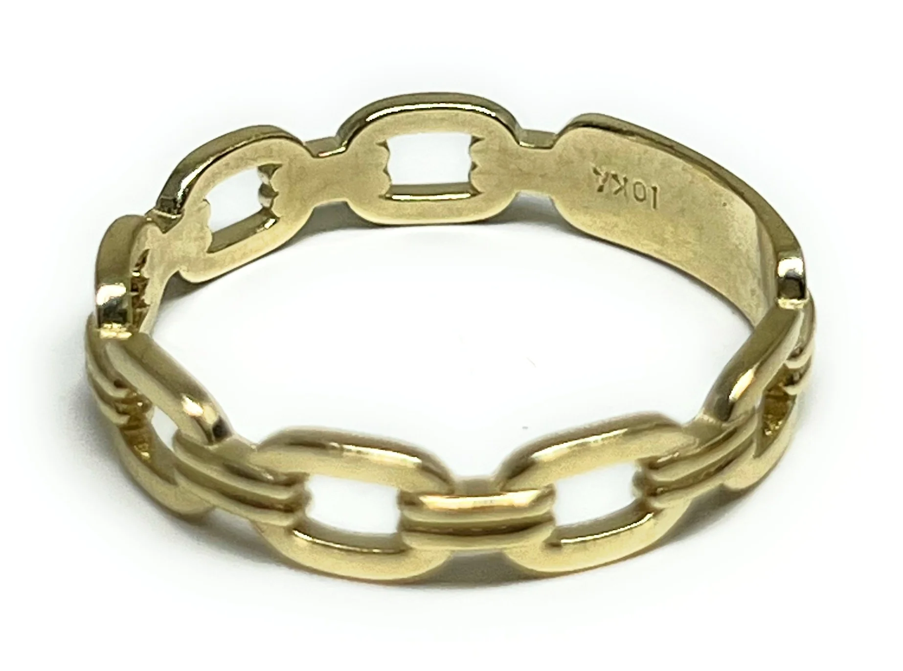 10k Solid Gold Yellow MARINER LINK Ring - Image 2