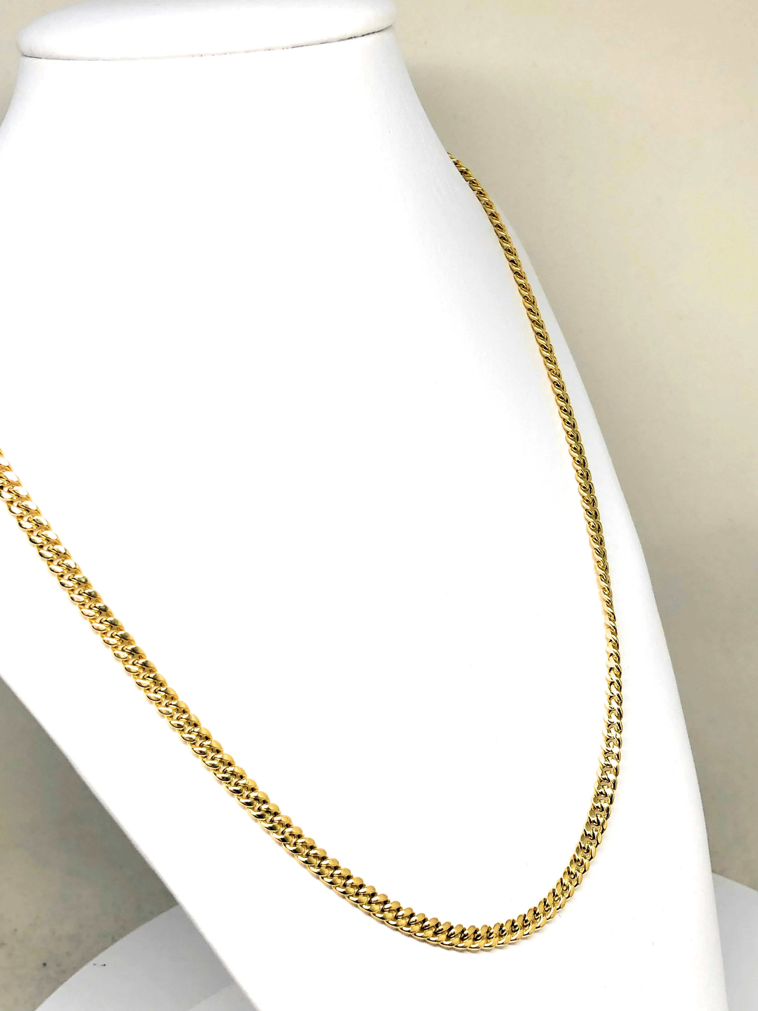 14k Solid Gold Yellow MIAMI Cuban Link Box Lock Chain 18-24 inches 4.5mm Width (Semi-Hollow Style) (7-9g) - Image 7