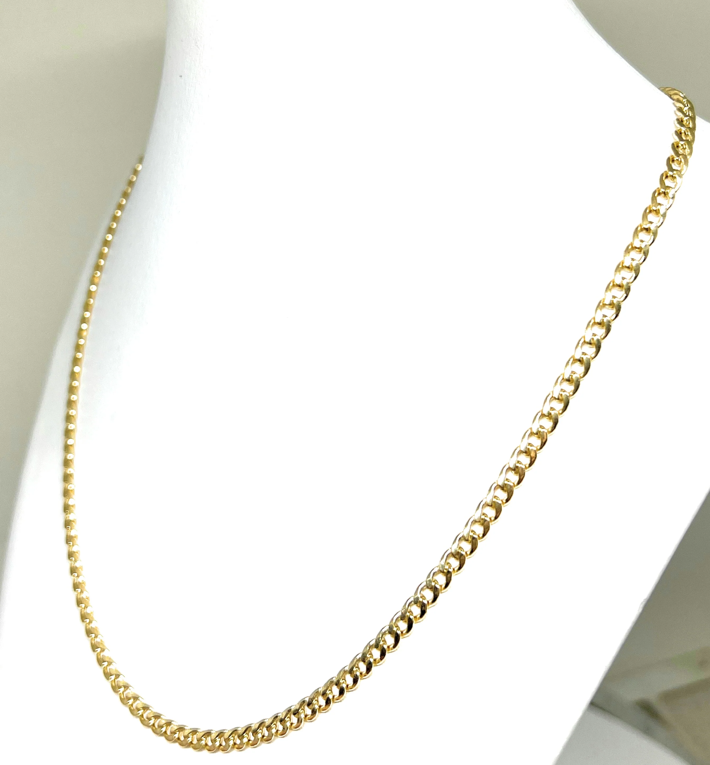 14k Solid Gold Yellow MIAMI Cuban Link Chain 18-24 inches 3.8mm Width (8-10g) (Semi-Hollow Style) - Image 7