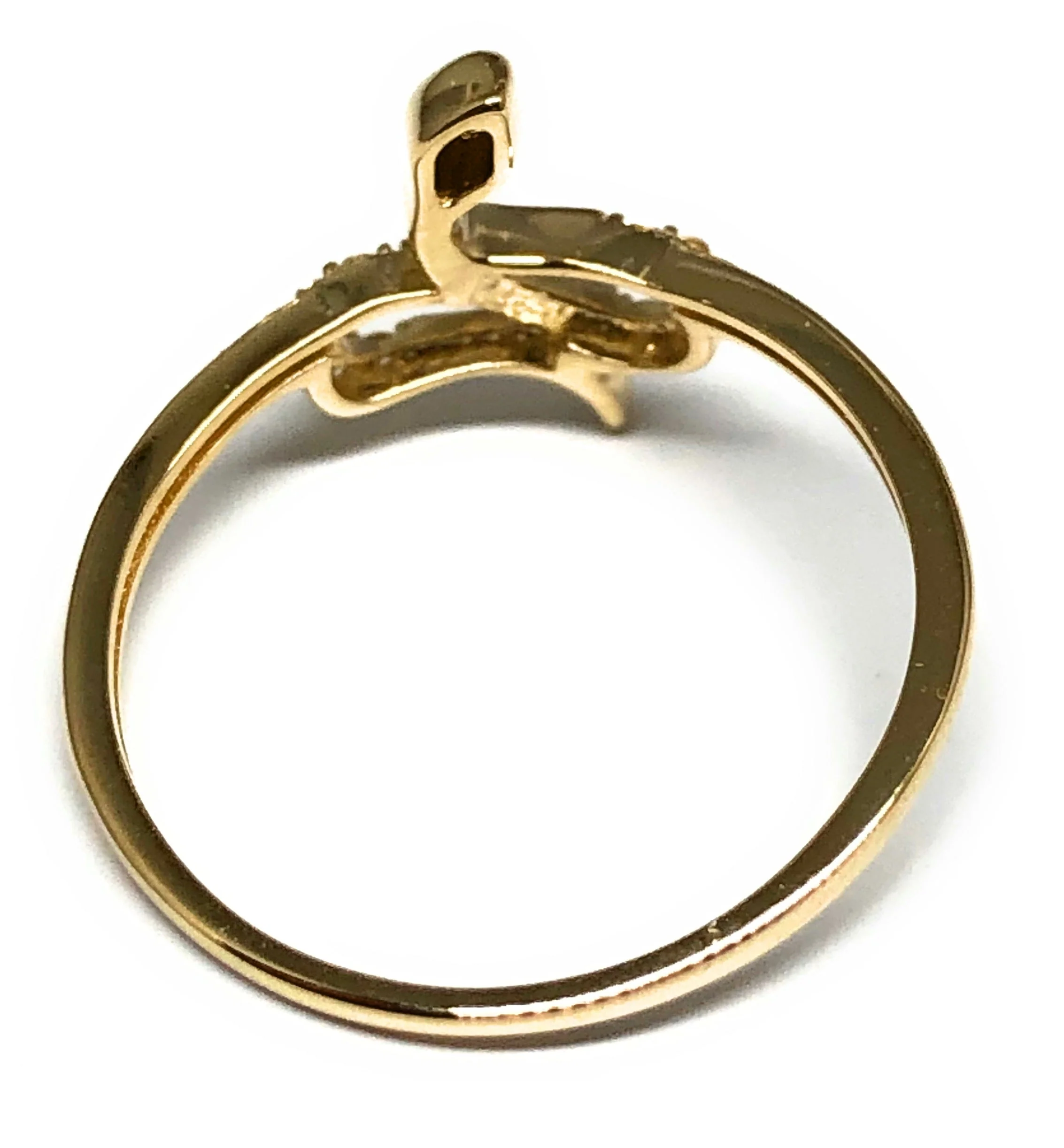 14k Solid Gold Yellow Snake CZ Ring (FC 190) - Image 3