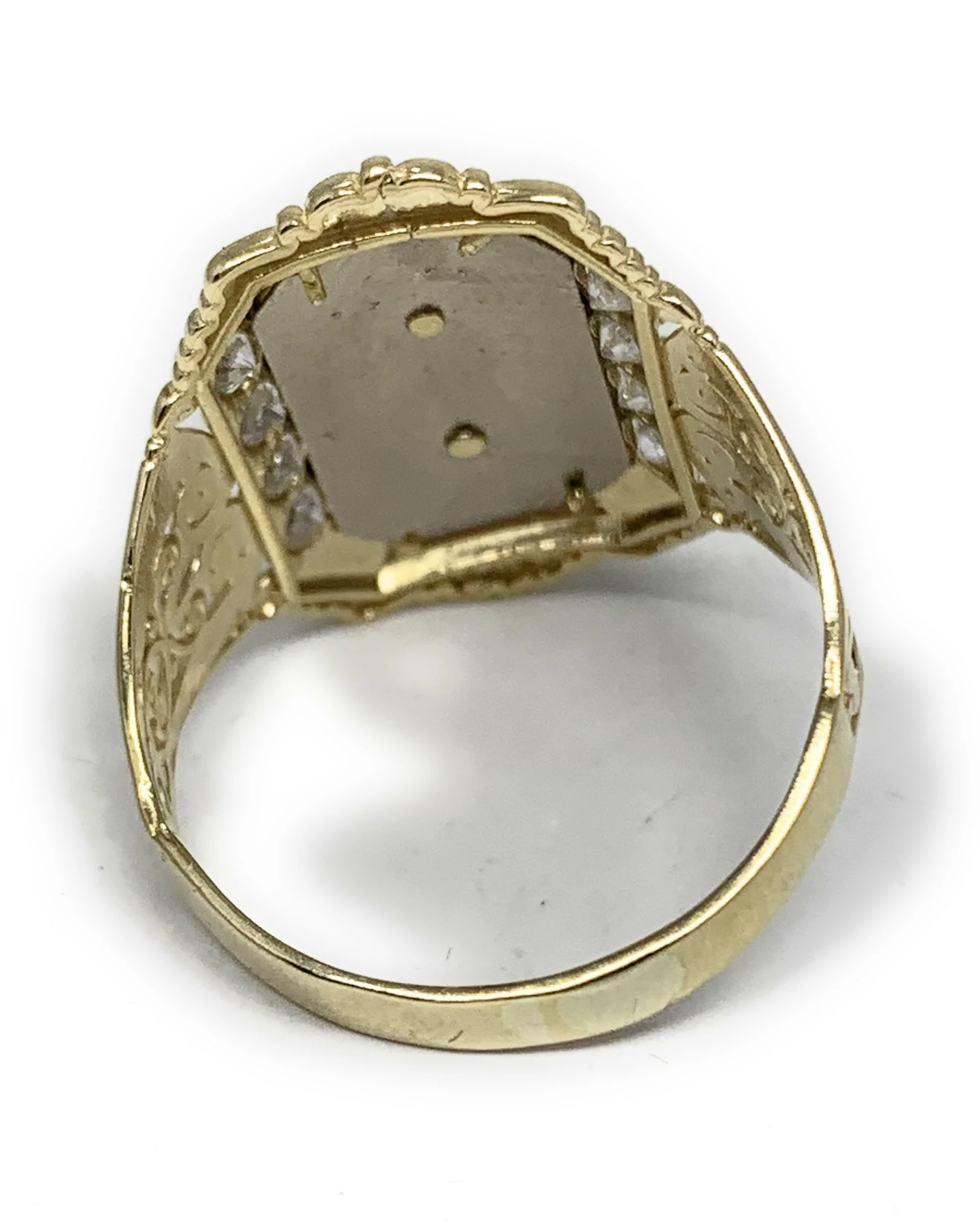 14k Solid Gold Yellow & White Gold Elegant Saan Judas Ring - Image 3